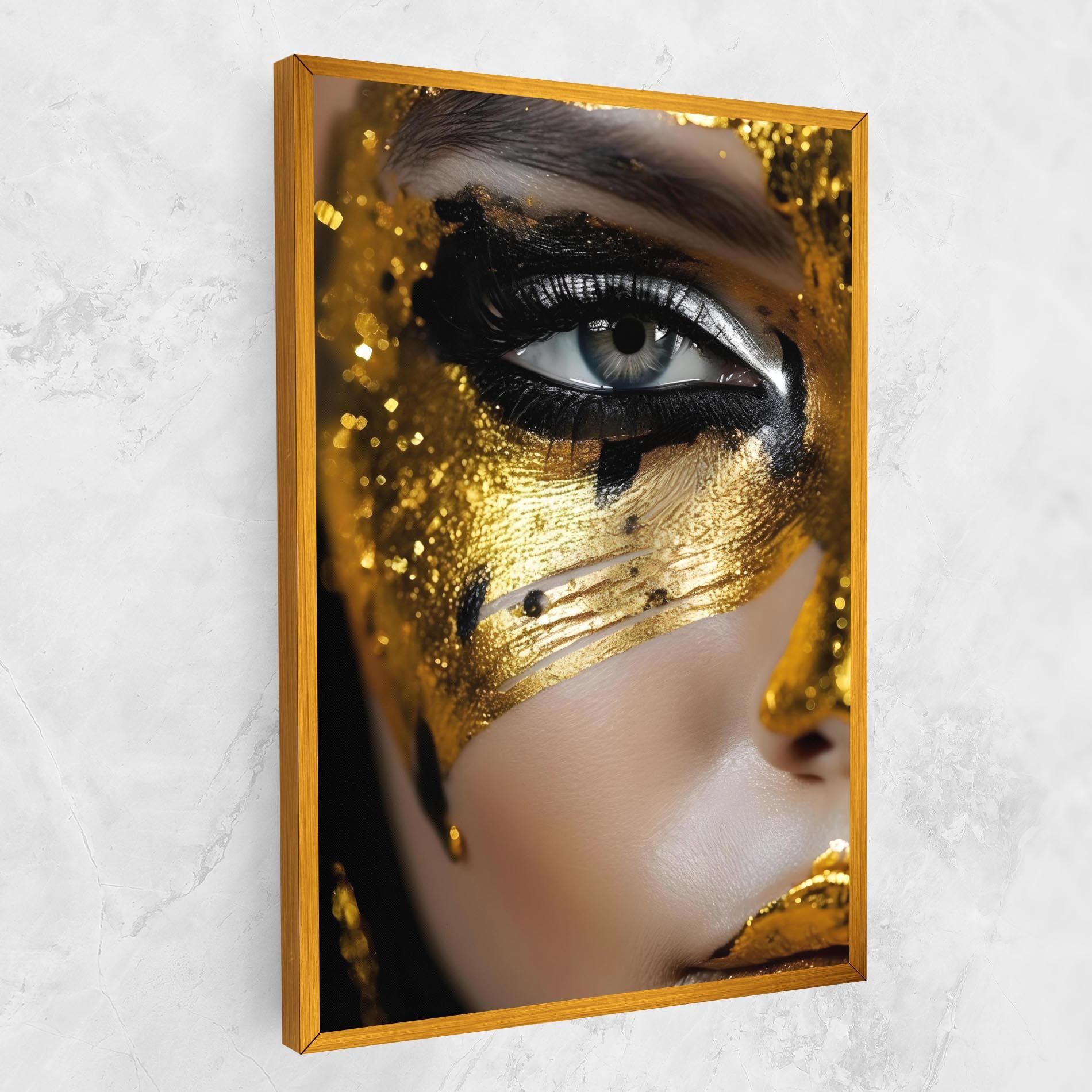 Tablou Canvas Black Gold Eyeliner mockup 1