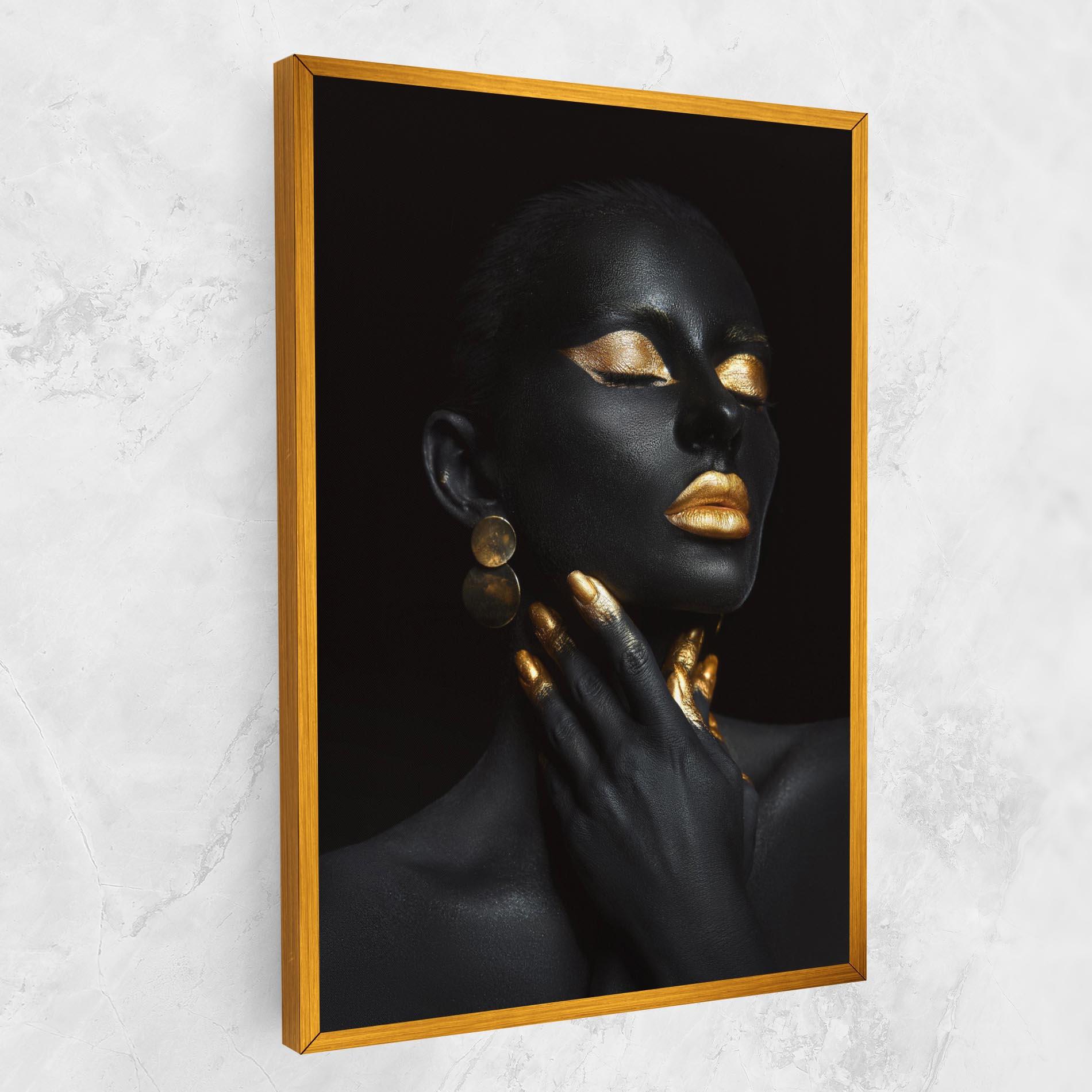 Tablou Canvas Eyelids Gold Makeup mockup 1