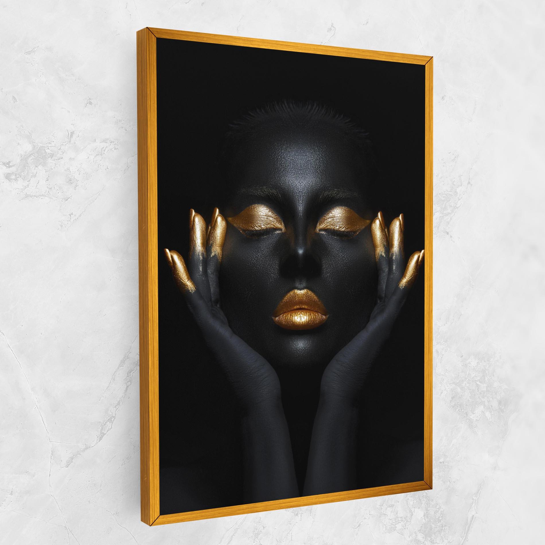 Tablou Canvas Fingertips Gold Makeup mockup 1