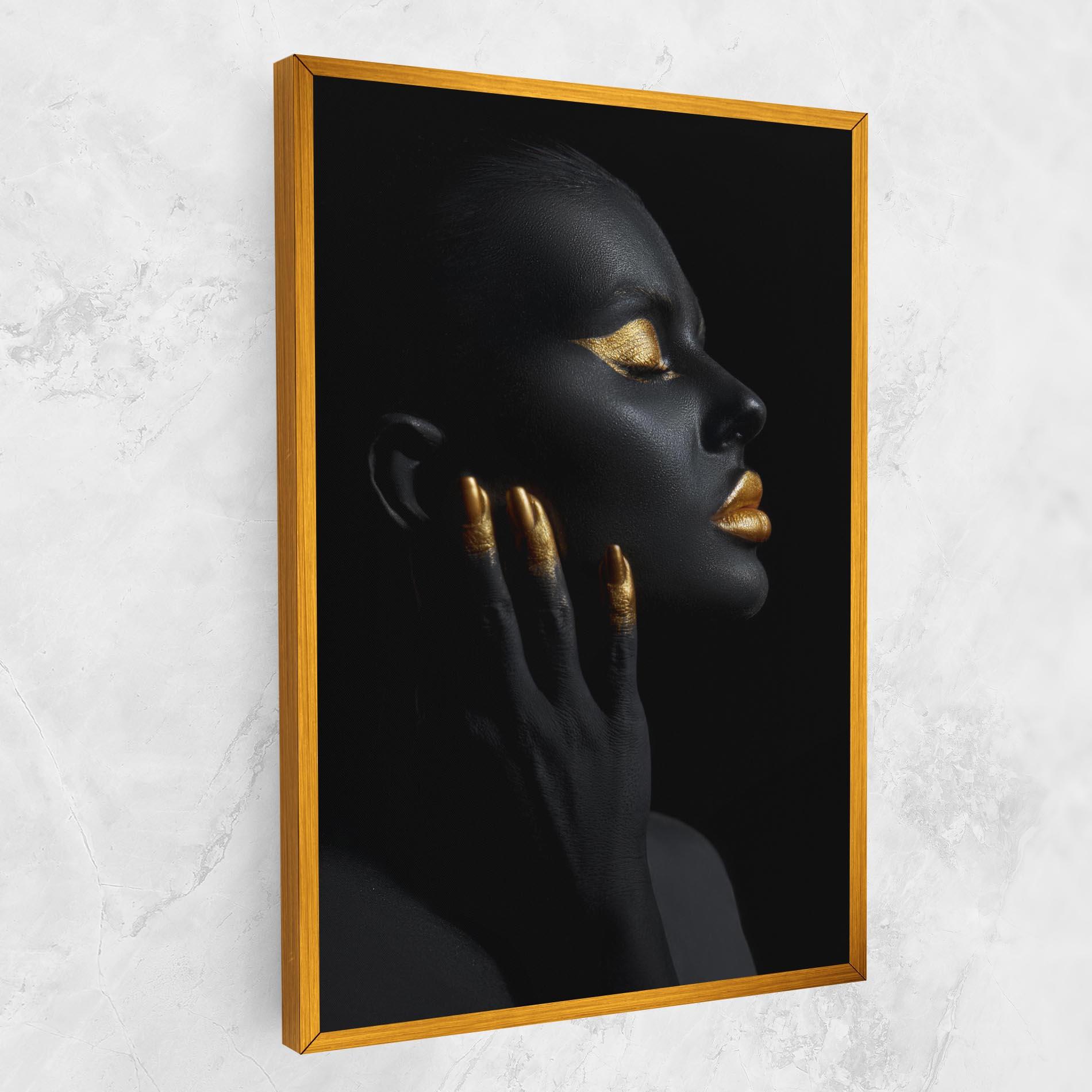 Tablou Canvas Gold Black Paint mockup 1