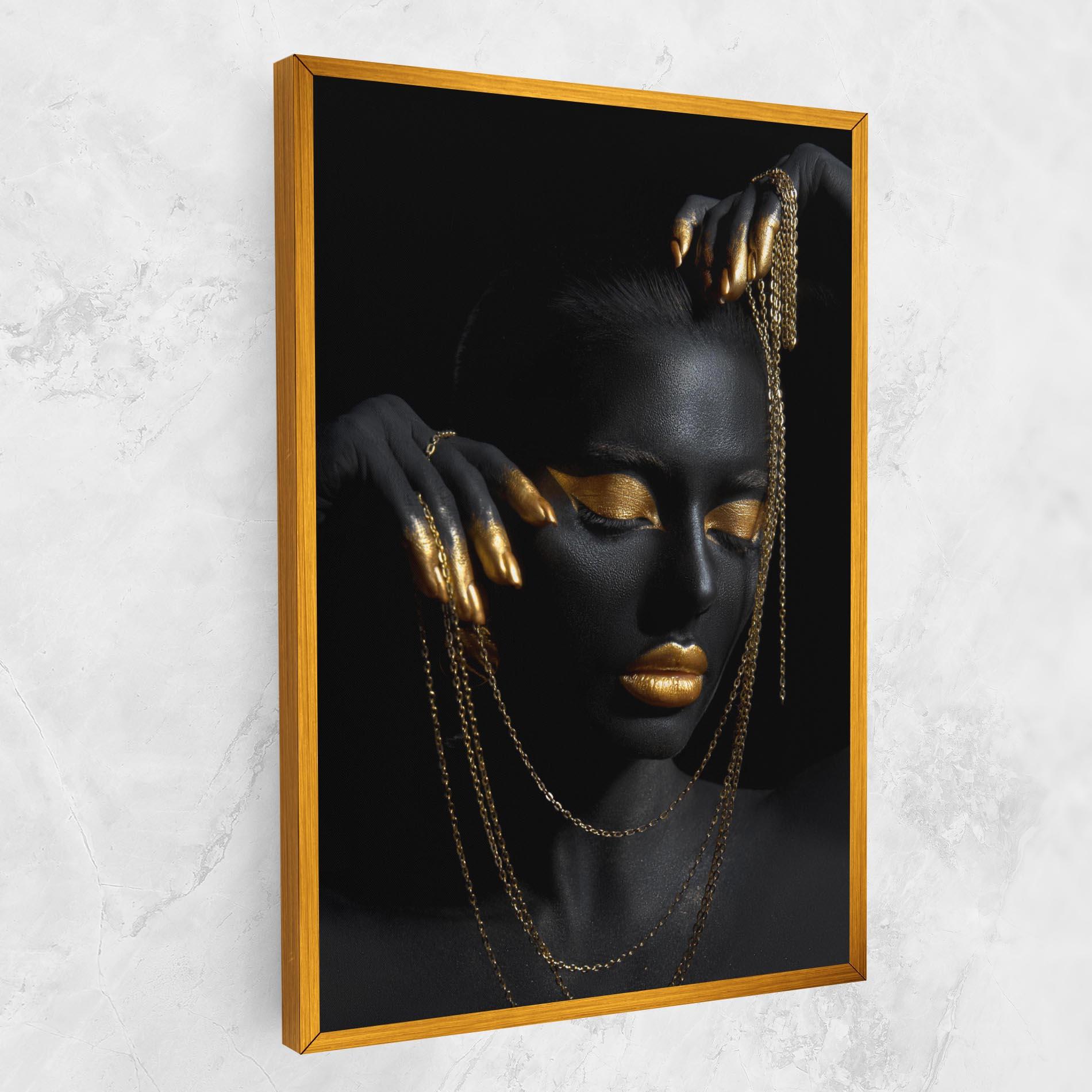 Tablou Canvas Gold Black Skin mockup 1