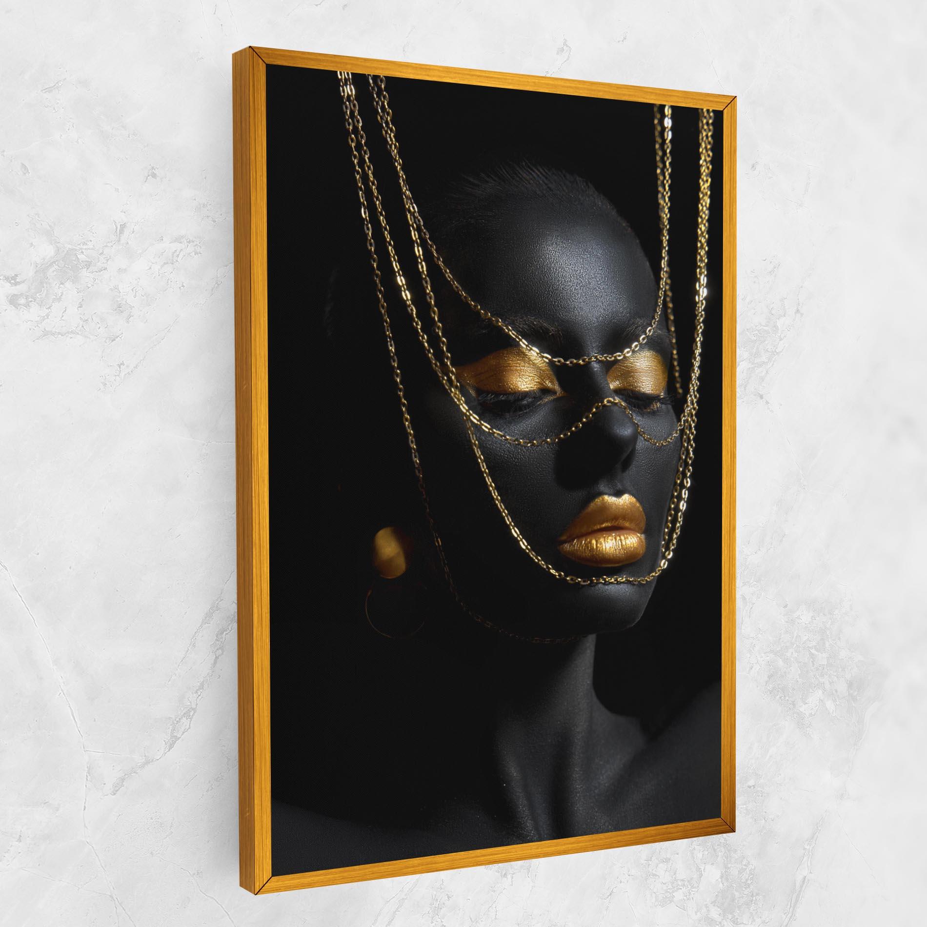Tablou Canvas Gold Chain Girl mockup 1