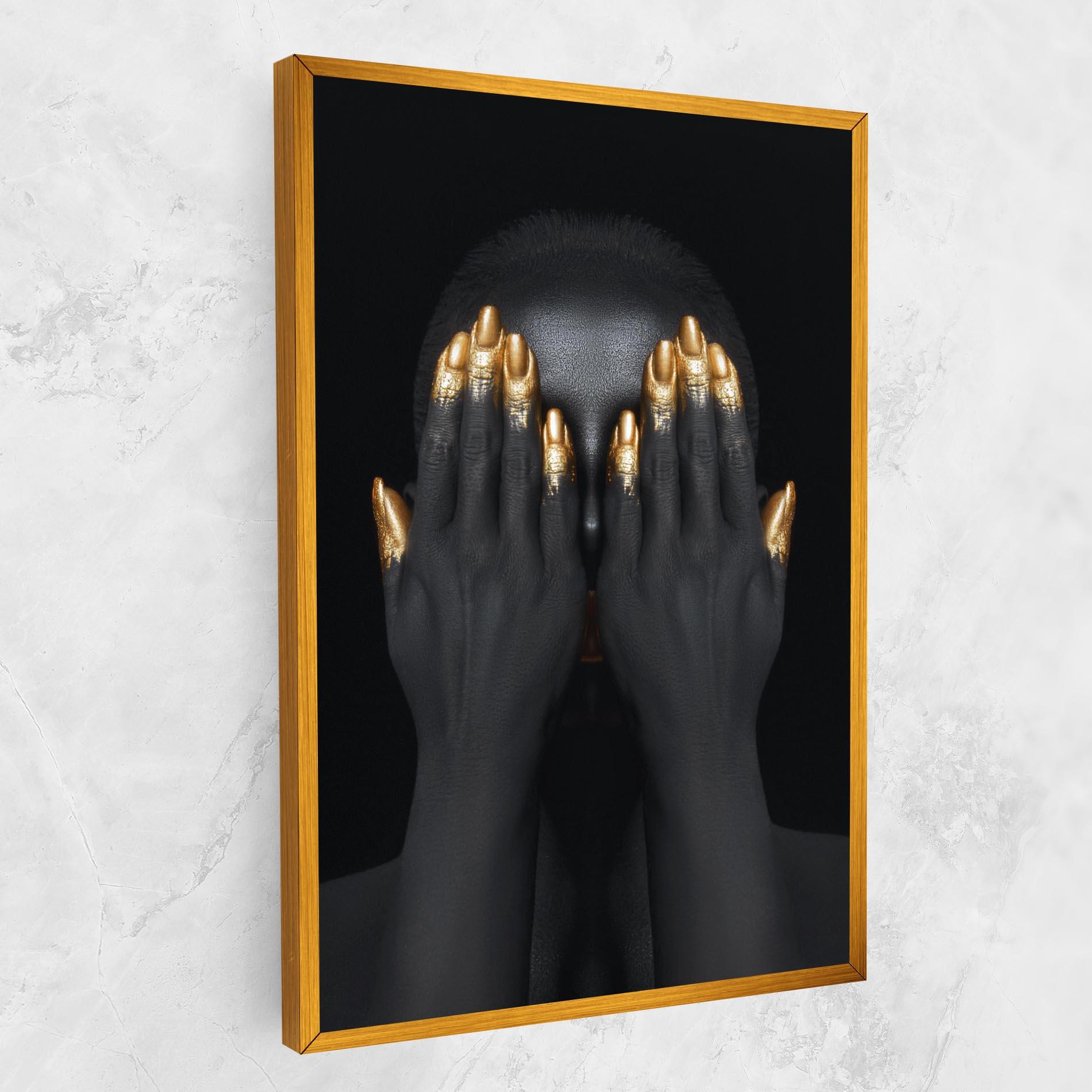 Tablou Canvas Gold Fingertips Chain mockup 1