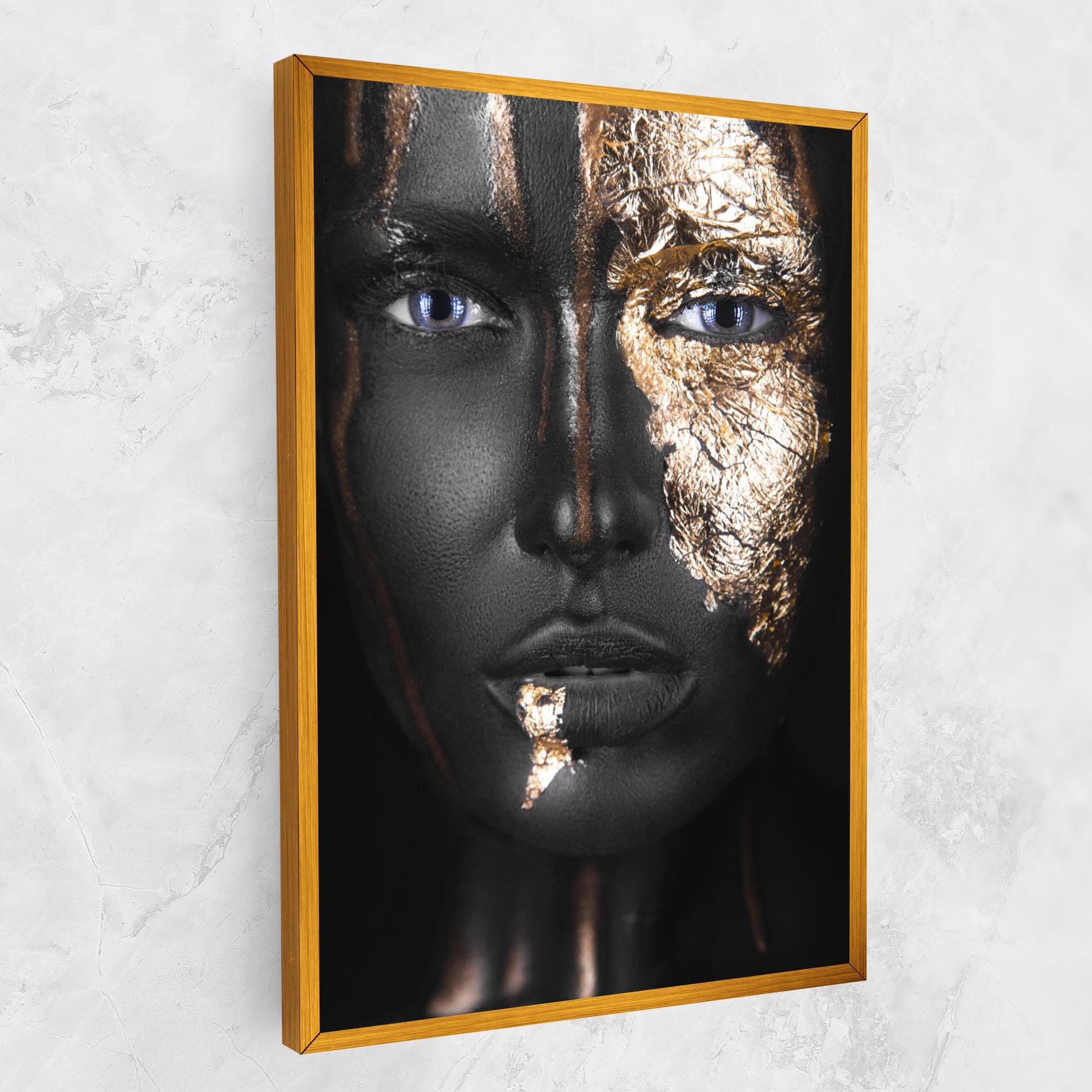 Tablou Canvas Golden Face mockup 1