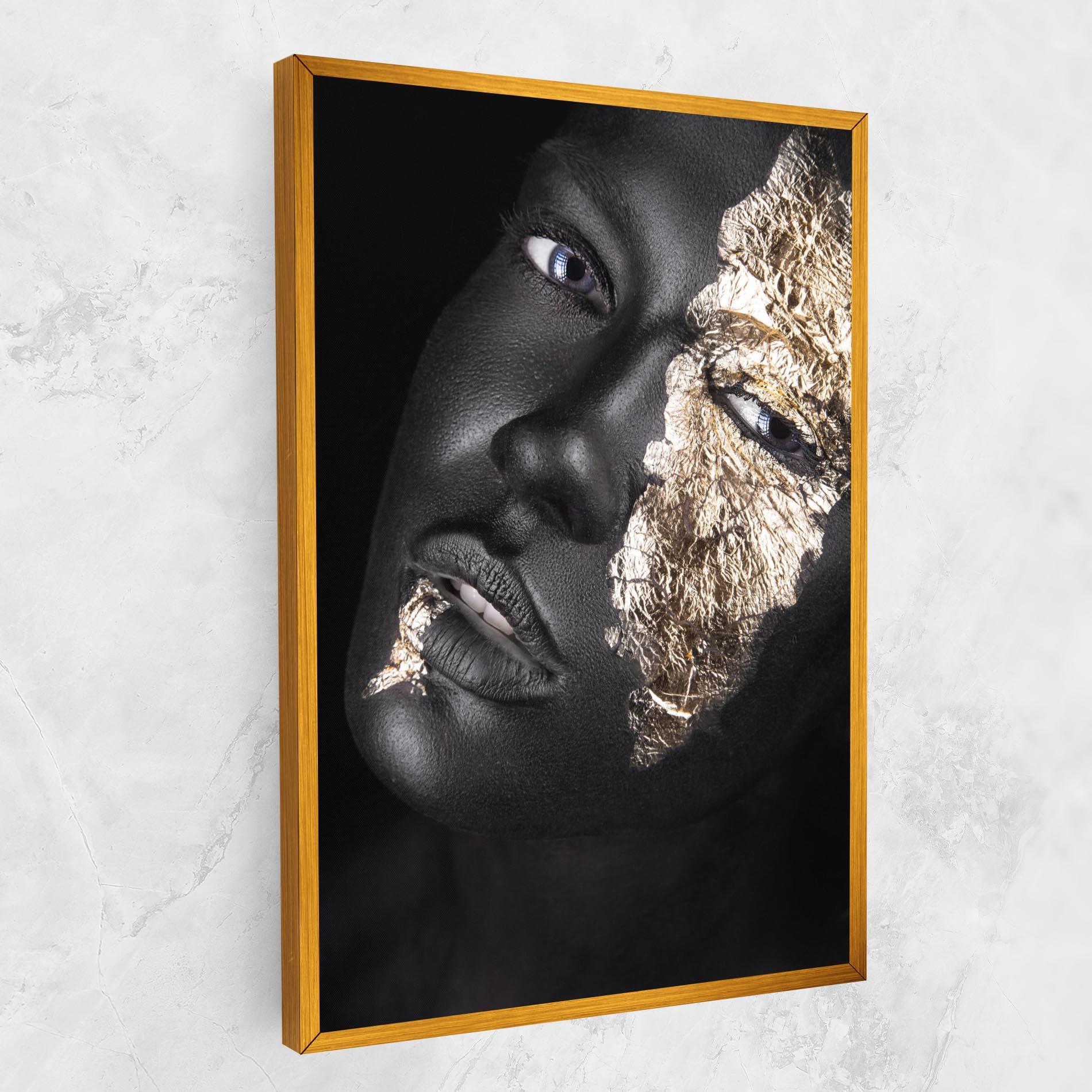 Tablou Canvas Grey Gold Makeup mockup 1