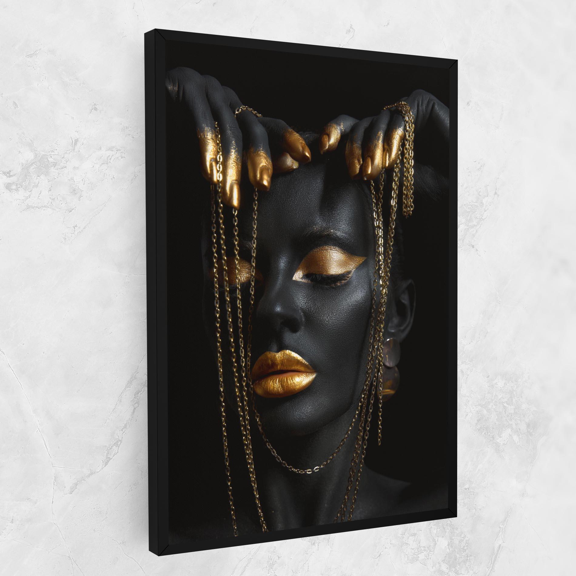 Tablou Canvas Chain Gold Eyelids mockup 1