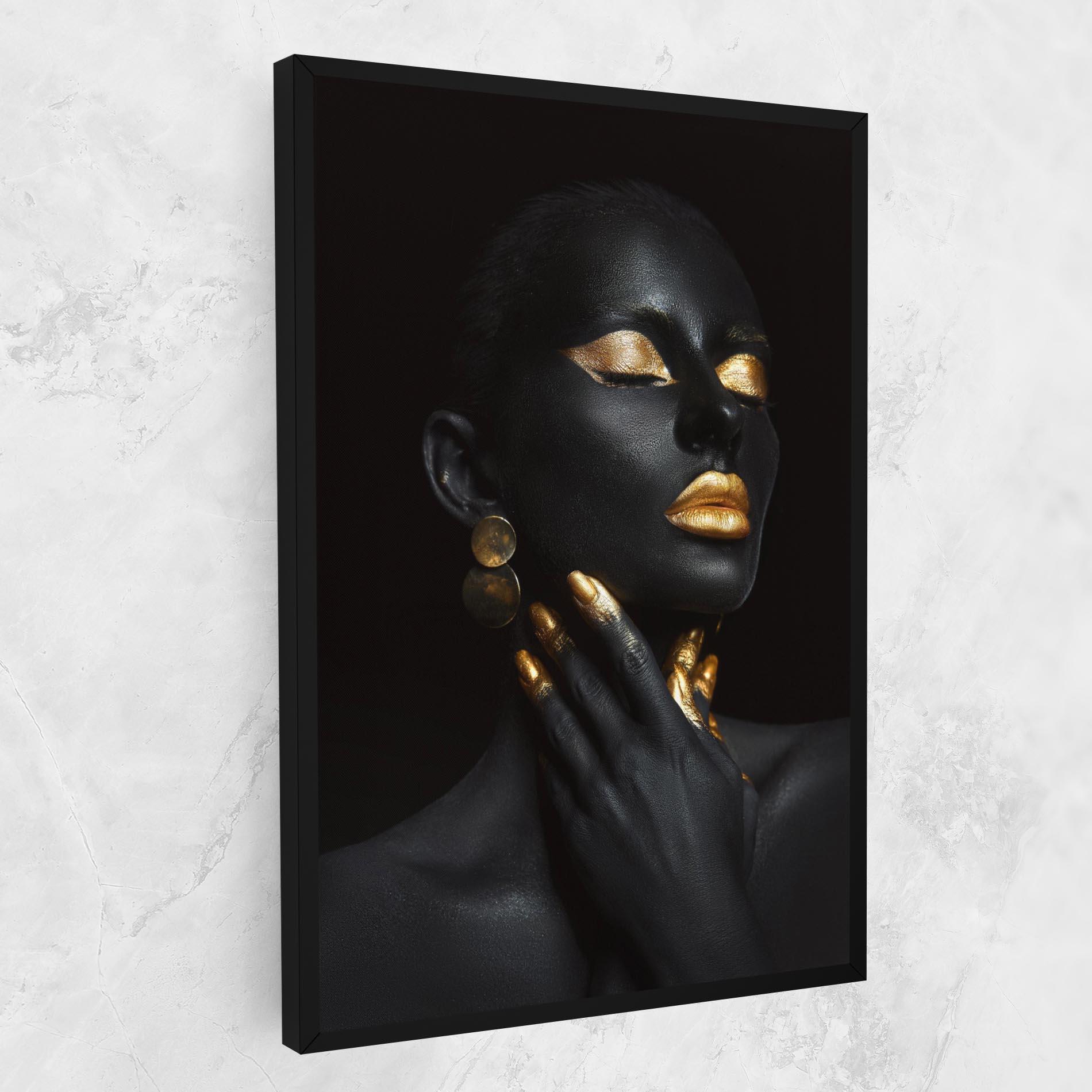 Tablou Canvas Eyelids Gold Makeup mockup 1