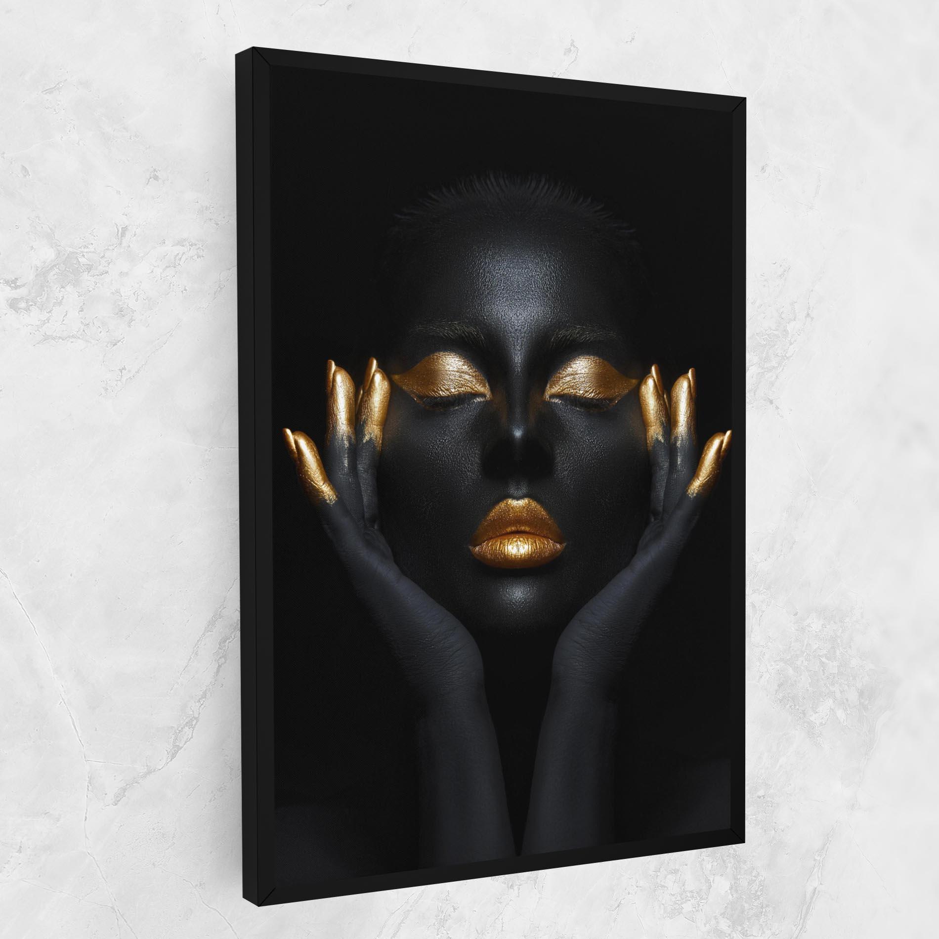 Tablou Canvas Fingertips Gold Makeup mockup 1