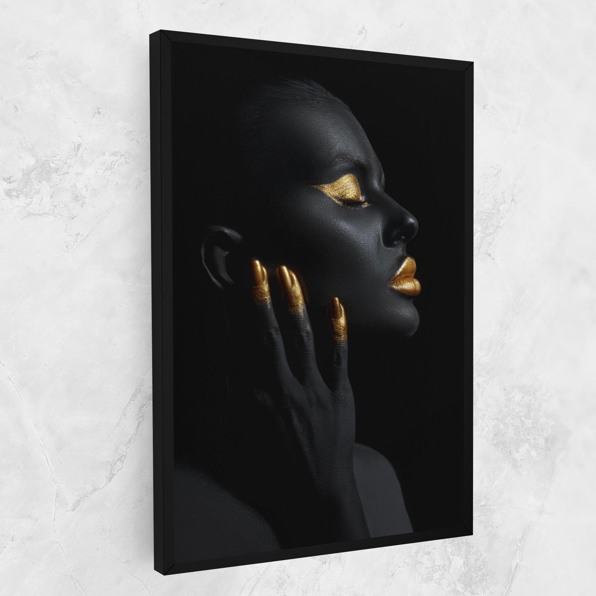 Tablou Canvas Gold Black Paint mockup 1