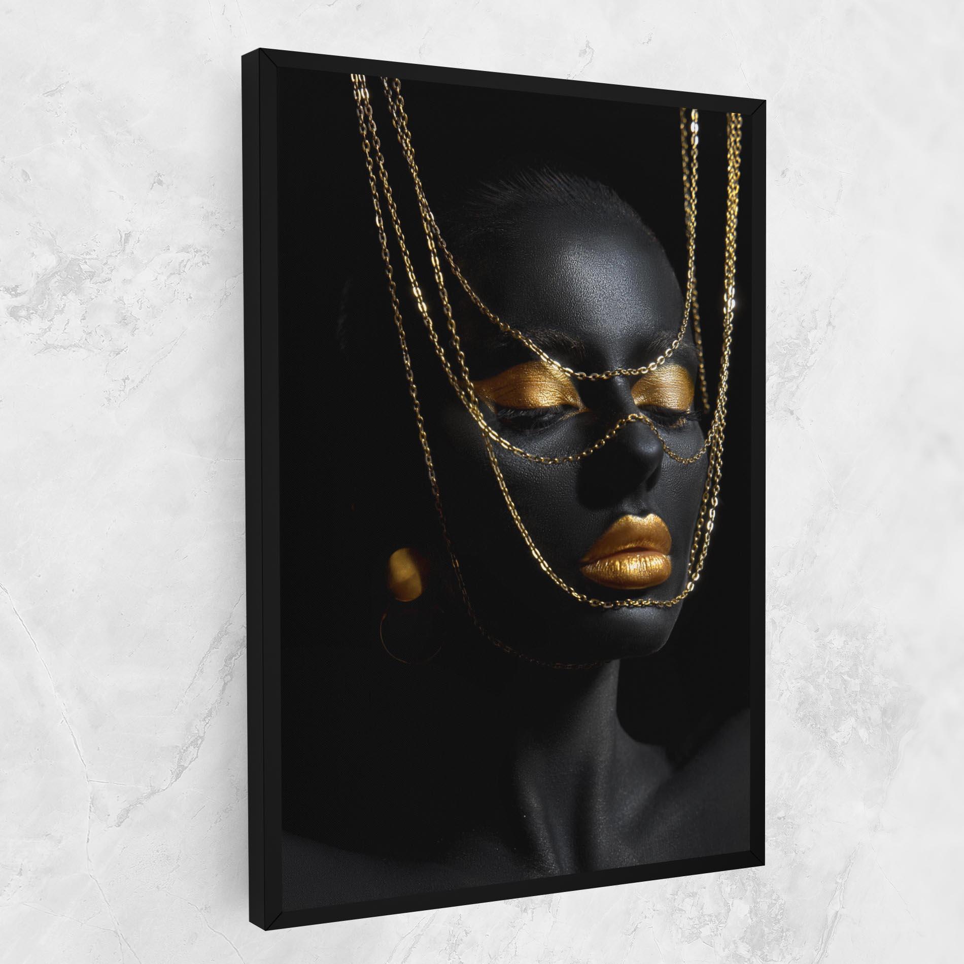 Tablou Canvas Gold Chain Girl mockup 1