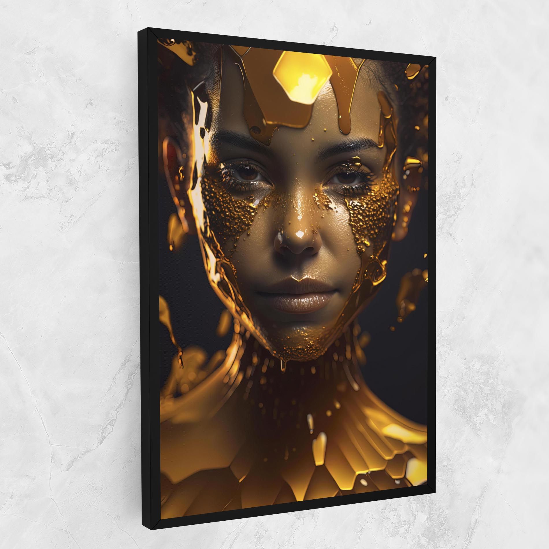 Gold Honeycomb Girl mockup 1