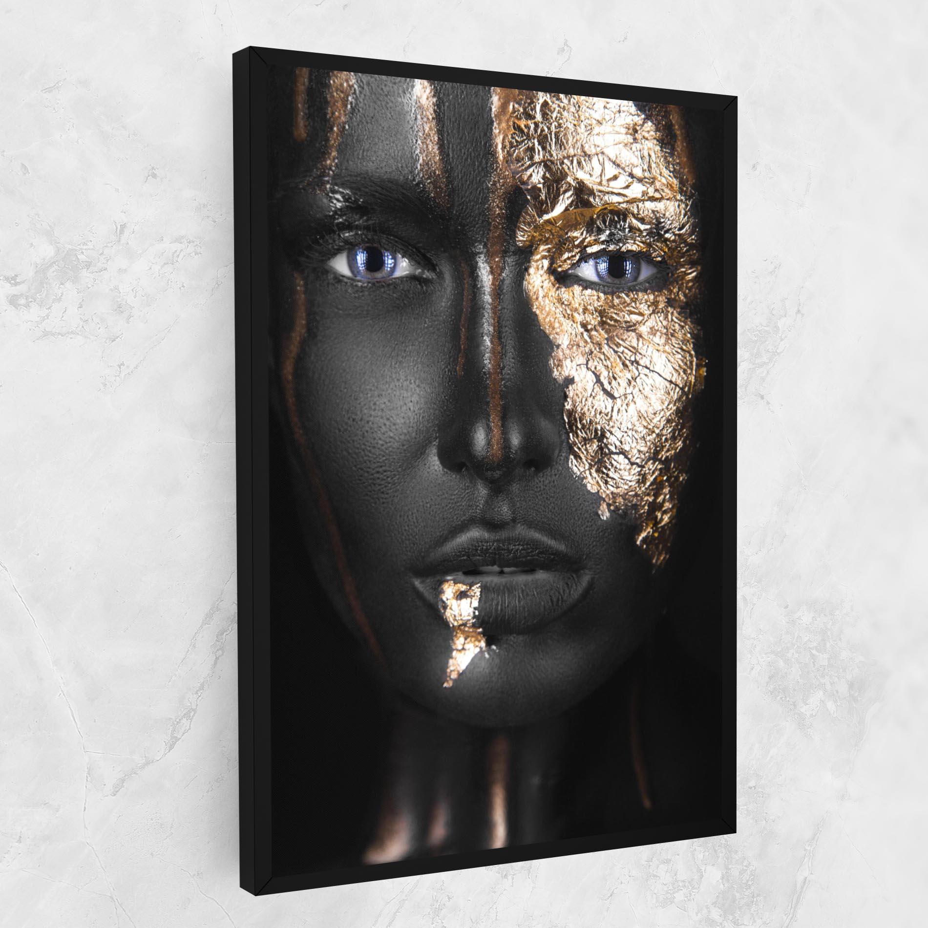 Tablou Canvas Golden Face mockup 1