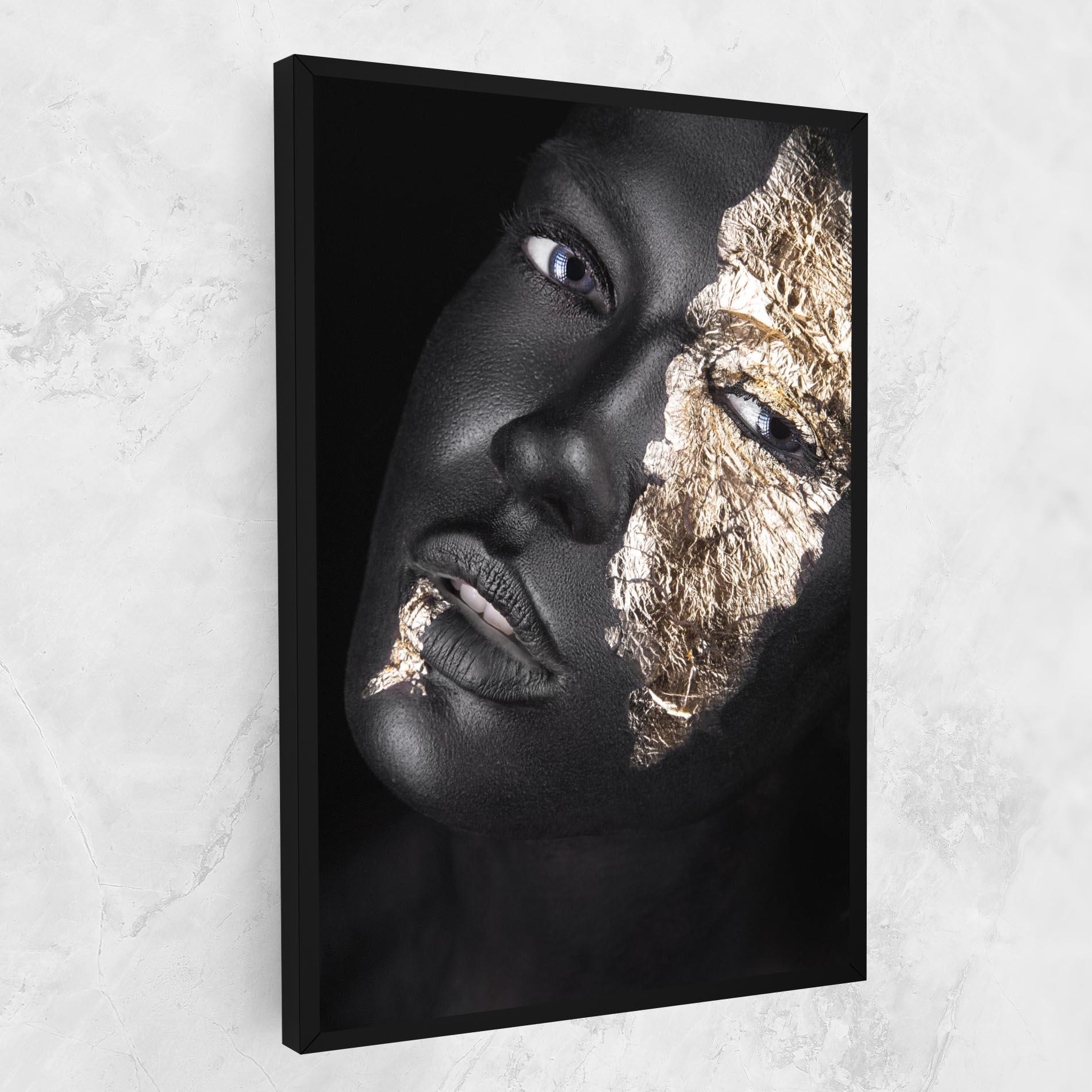 Tablou Canvas Grey Gold Makeup mockup 1