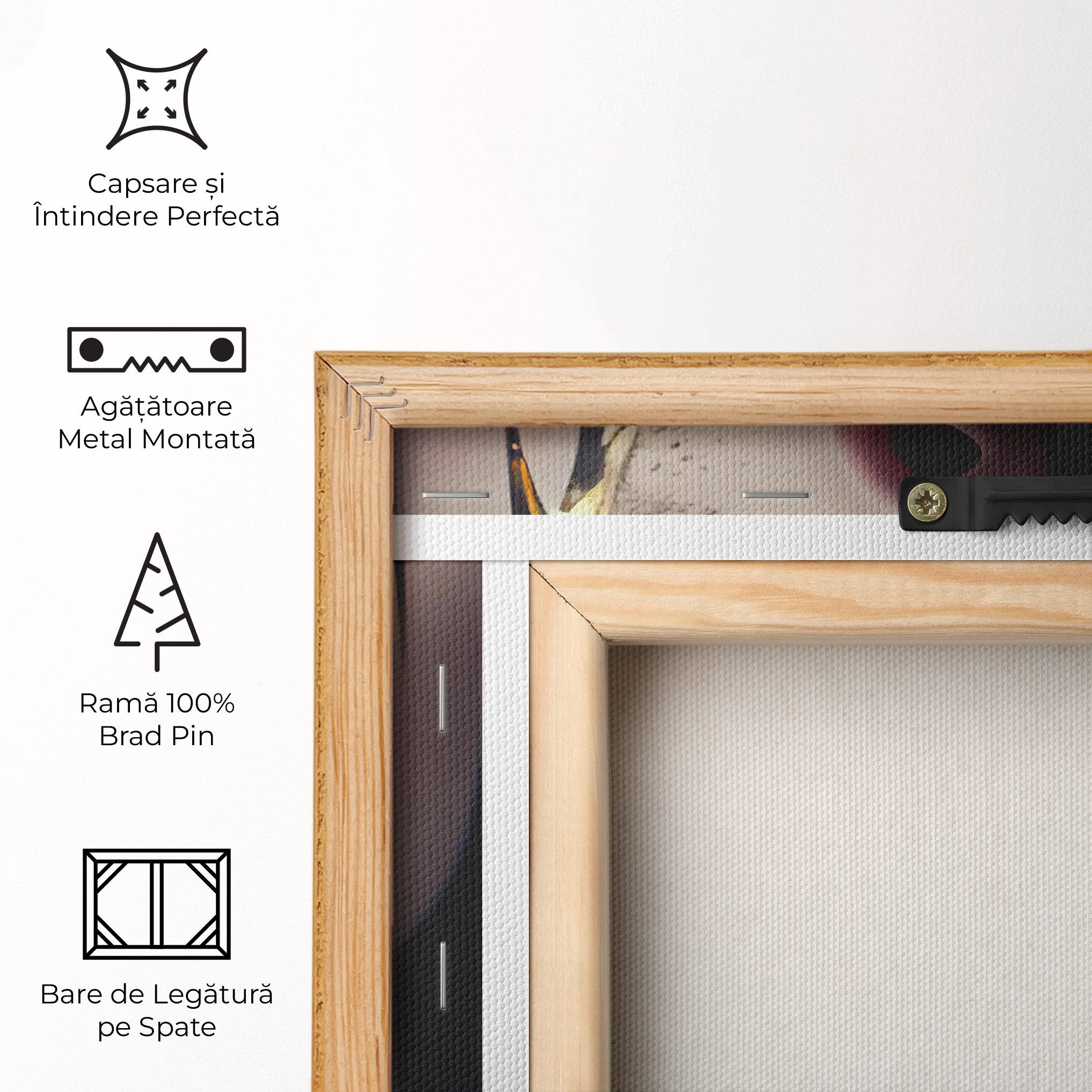 Tablou Canvas Glamorous Gold Lips mockup 5