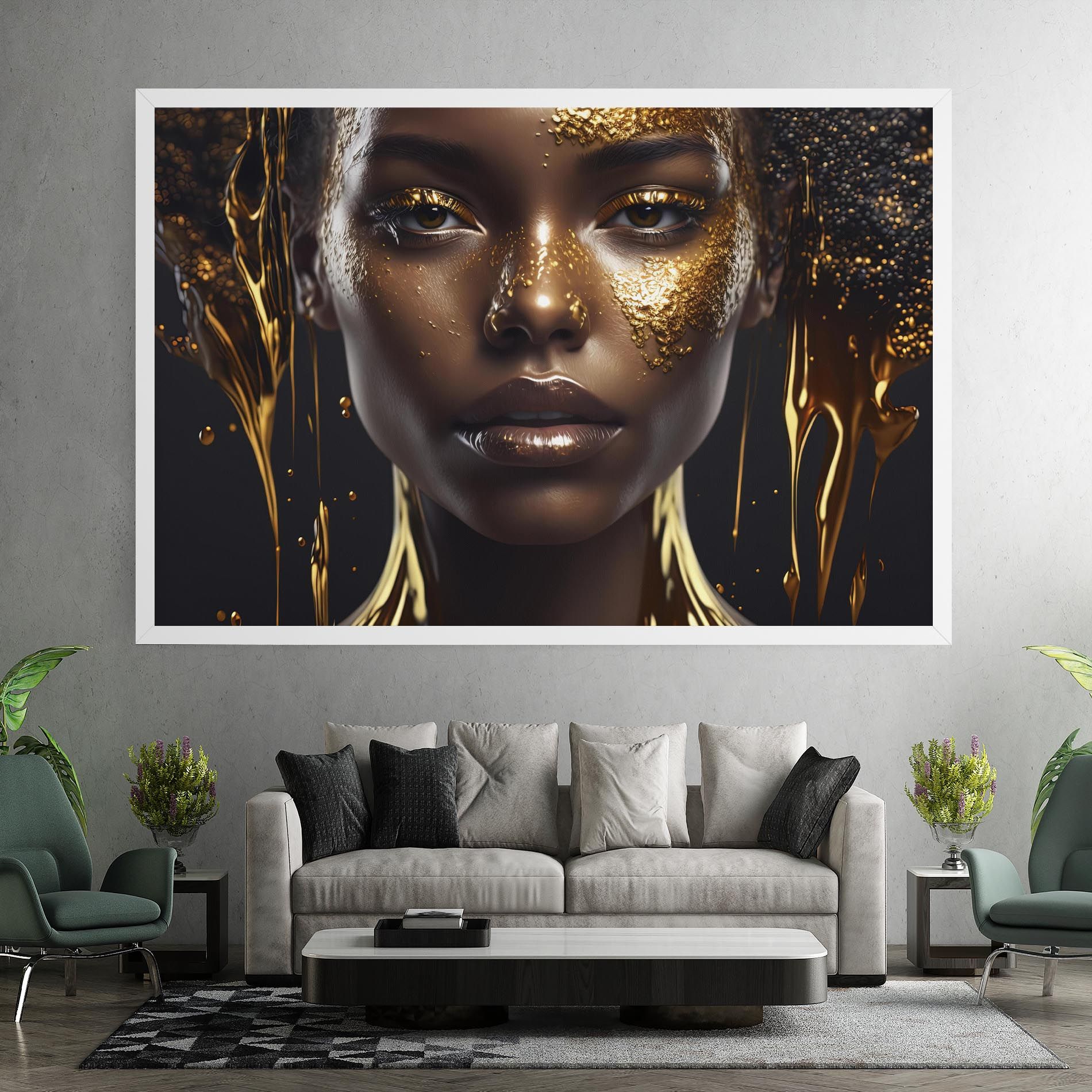 Gold Portrait Falling mockup 7