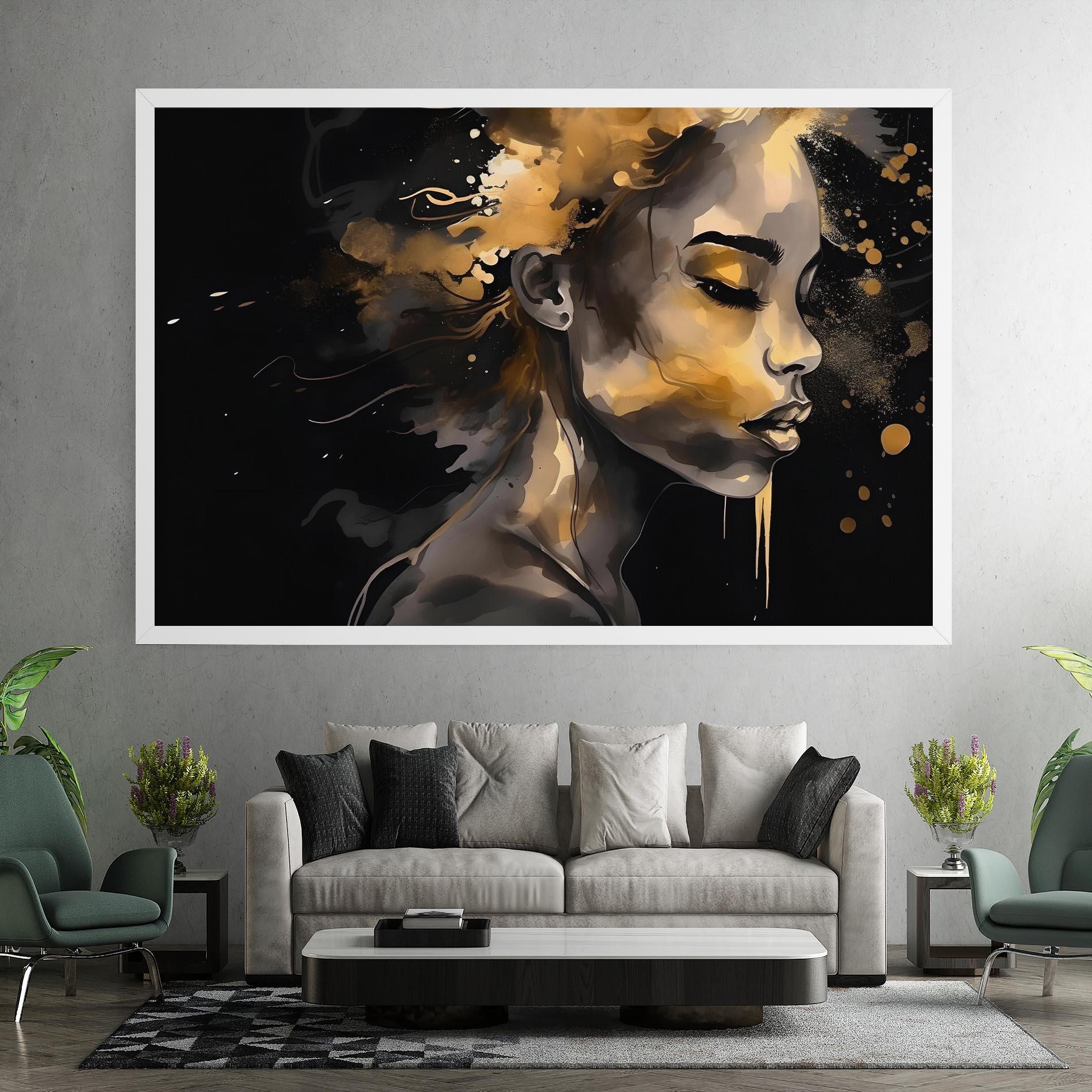 Tablou Canvas Gold Stylish Modern mockup 7