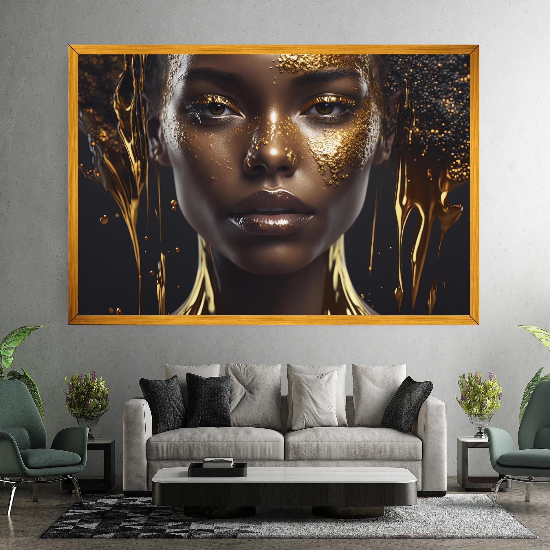 Gold Portrait Falling mockup 7