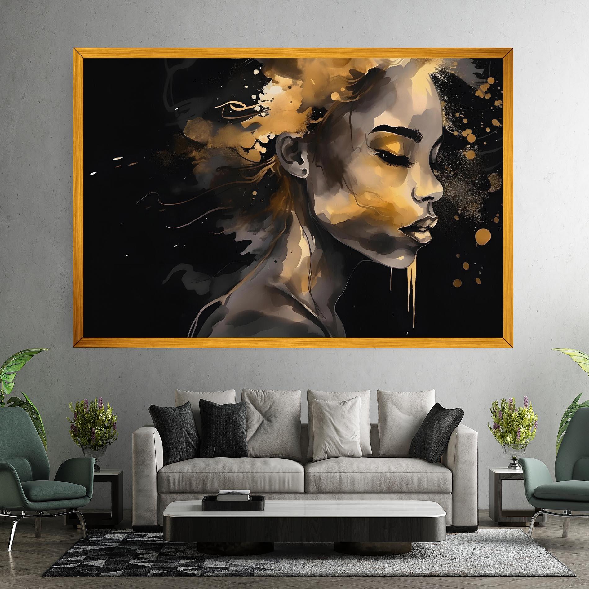 Tablou Canvas Gold Stylish Modern mockup 7
