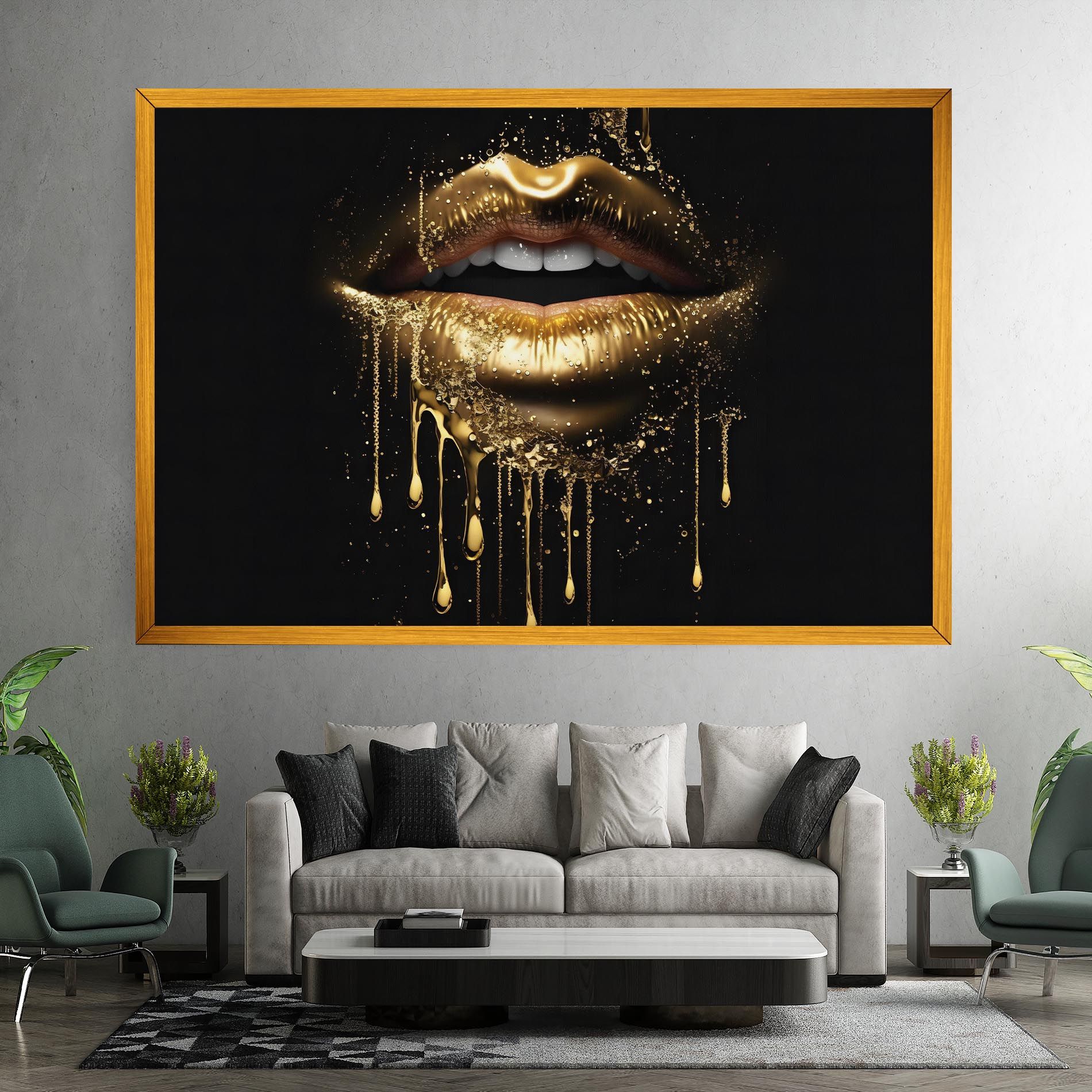 Golden Luxury Lips mockup 7
