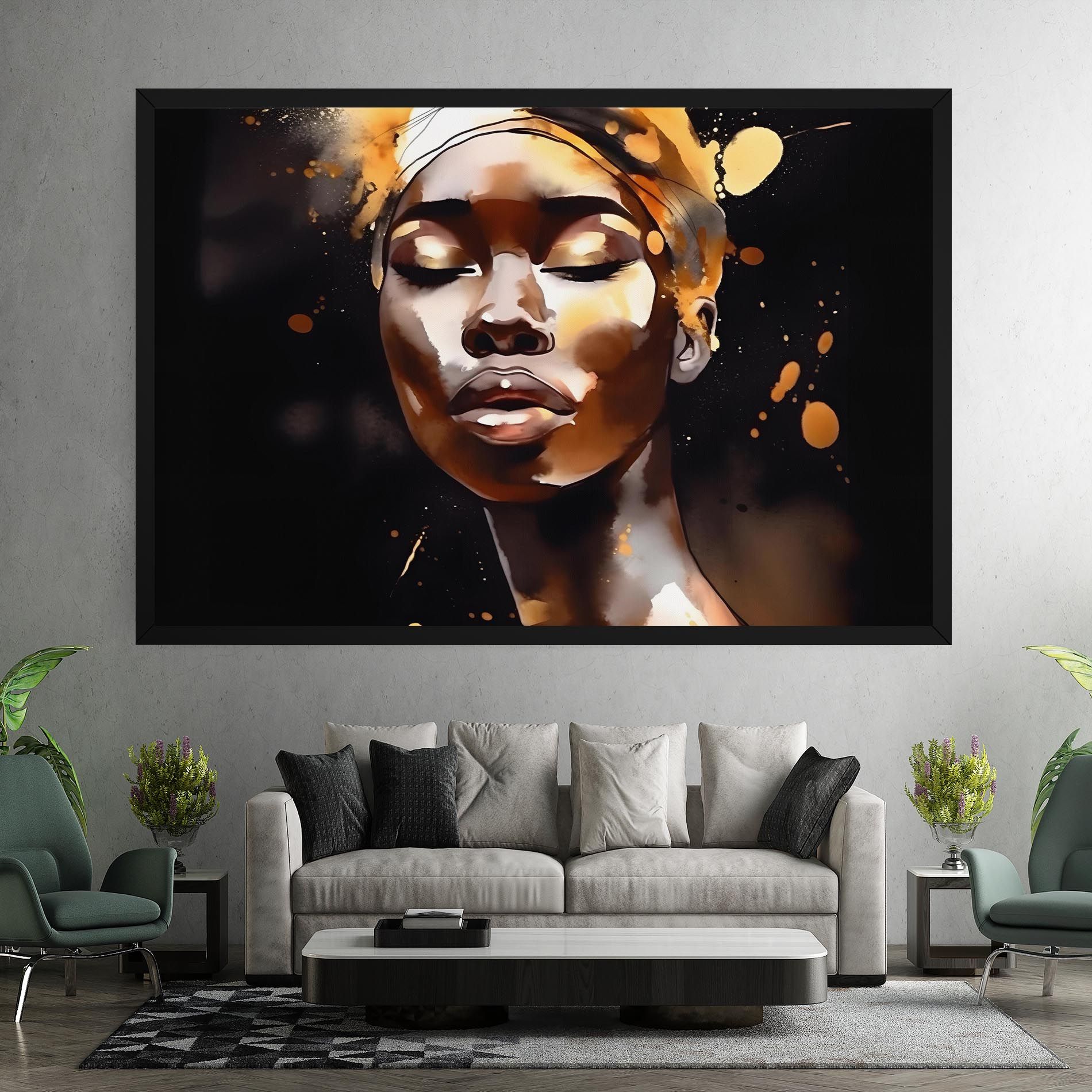 Abstract Gold Woman mockup 7