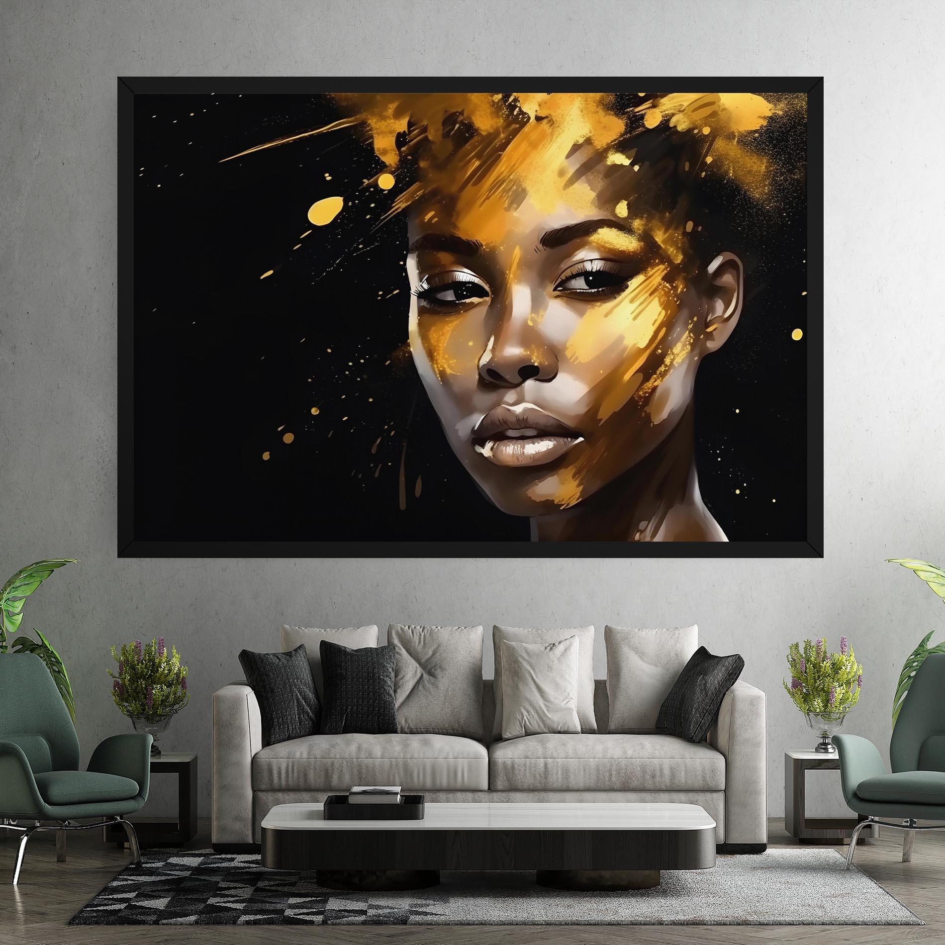 Tablou Canvas African Gold Woman mockup 7