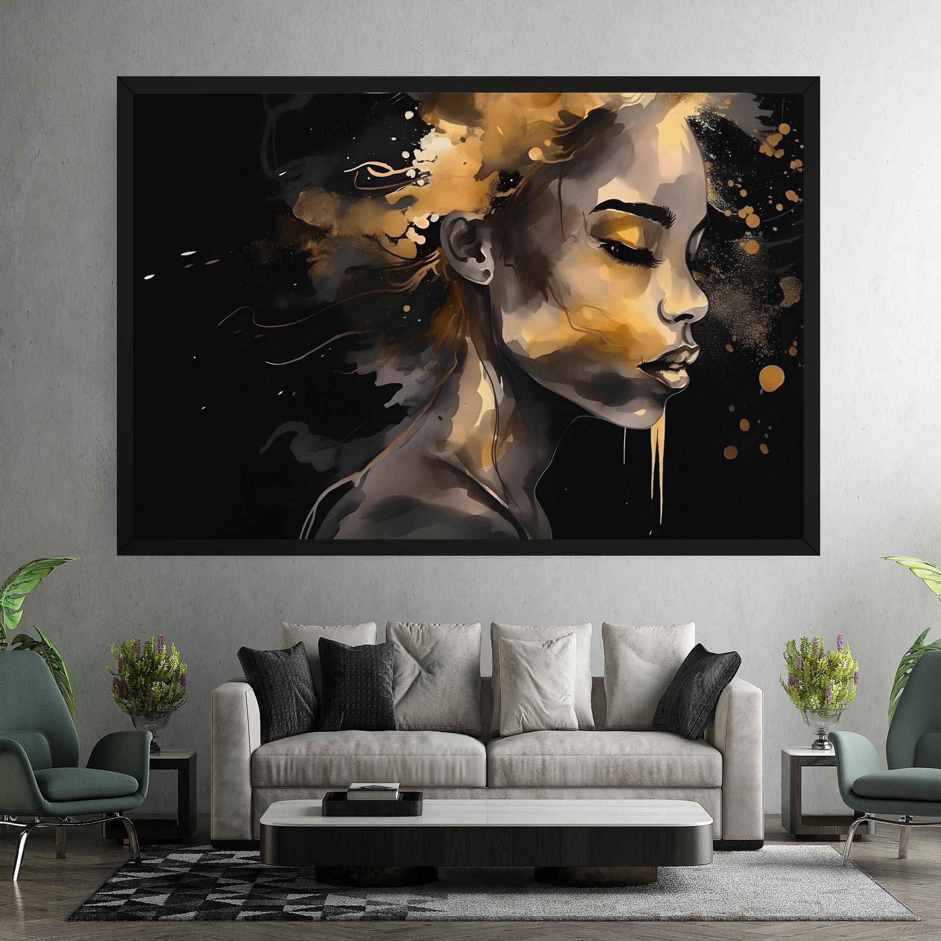 Tablou Canvas Gold Stylish Modern mockup 7