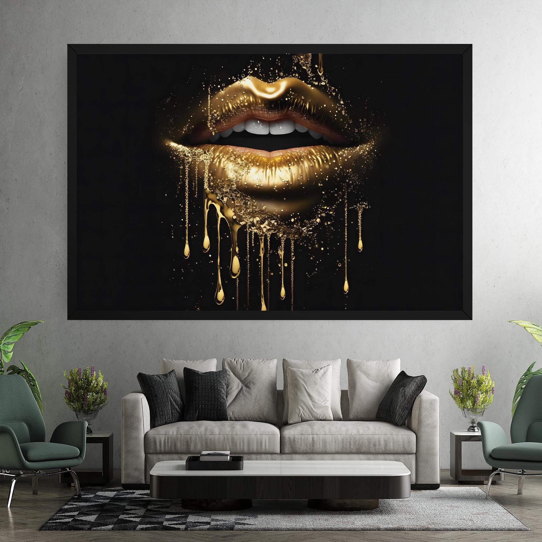 Golden Luxury Lips mockup 7