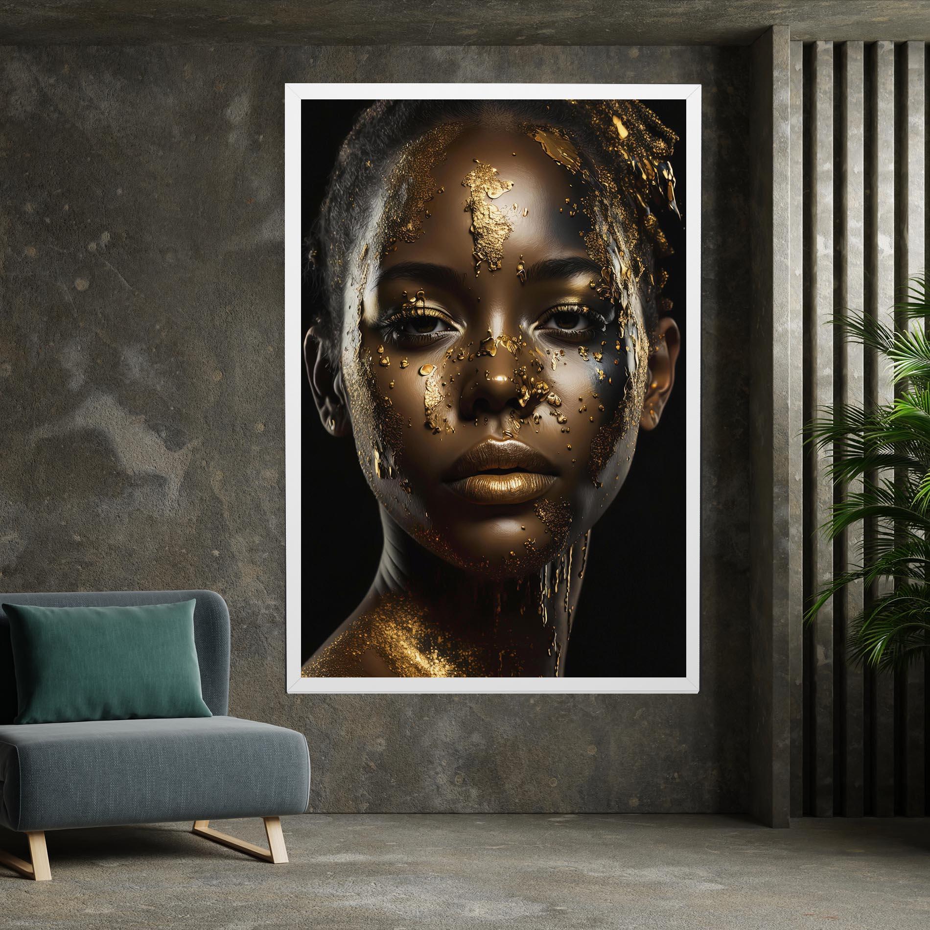 Tablou Canvas Attractive Gold Woman mockup 7