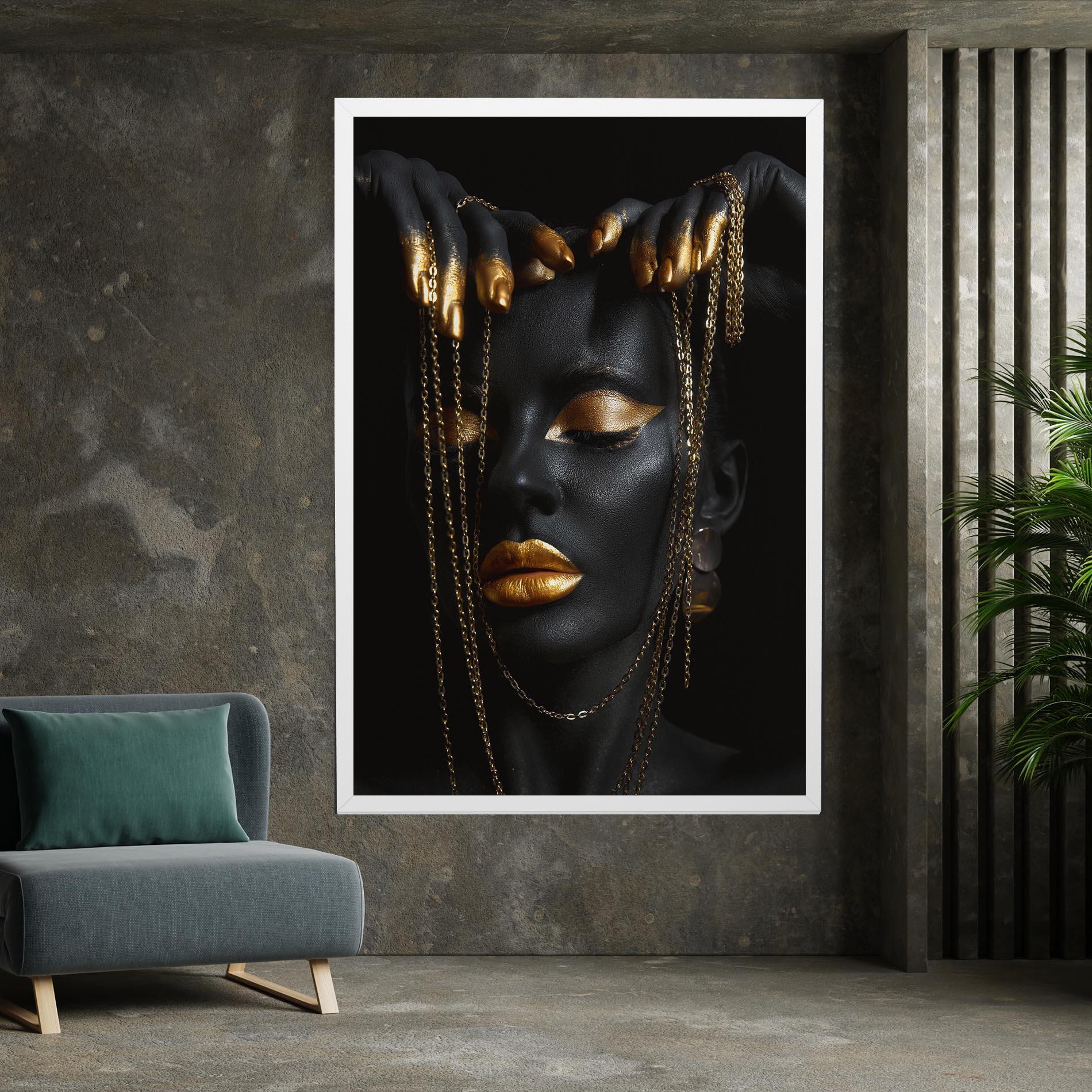 Tablou Canvas Chain Gold Eyelids mockup 7