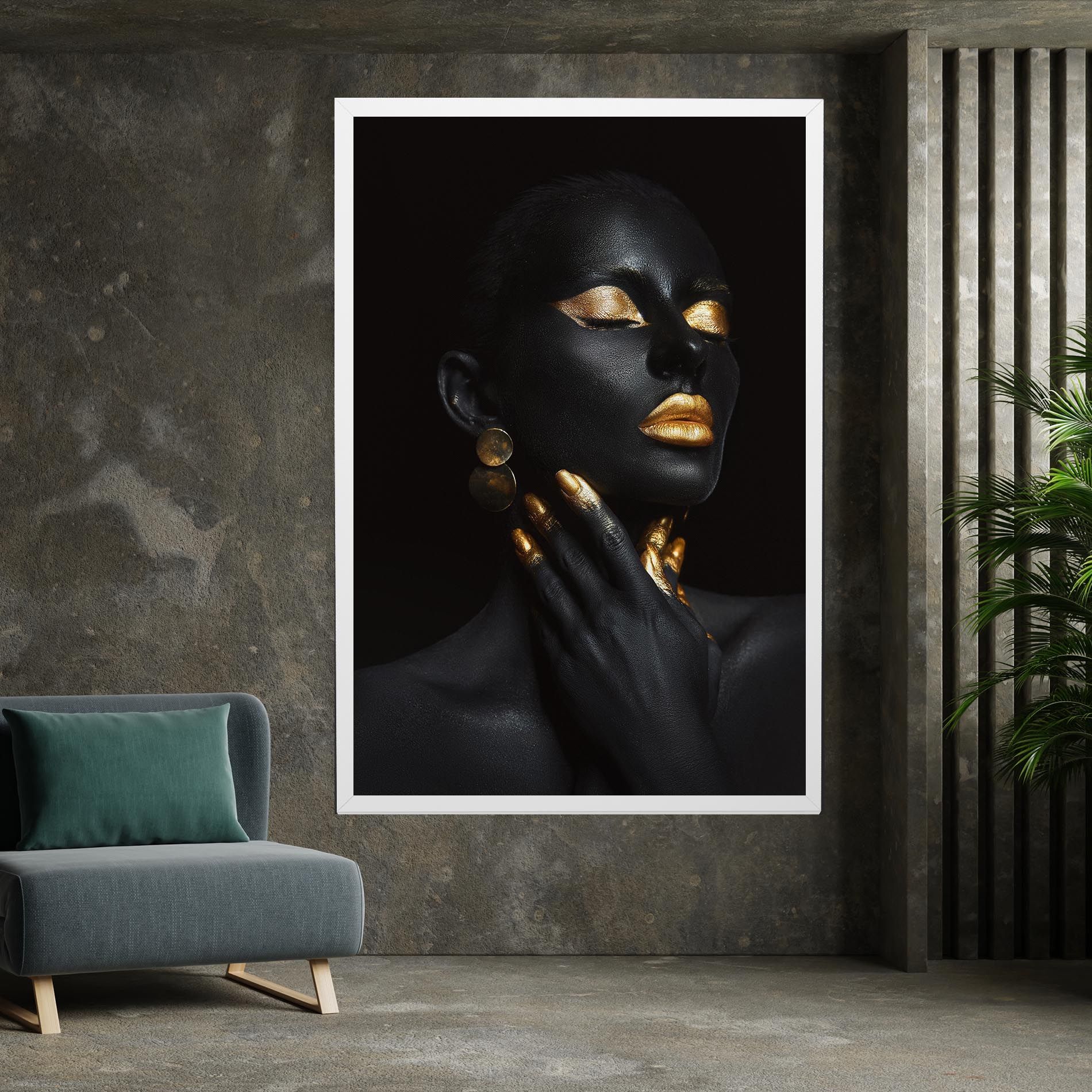 Eyelids Gold Makeup mockup 7