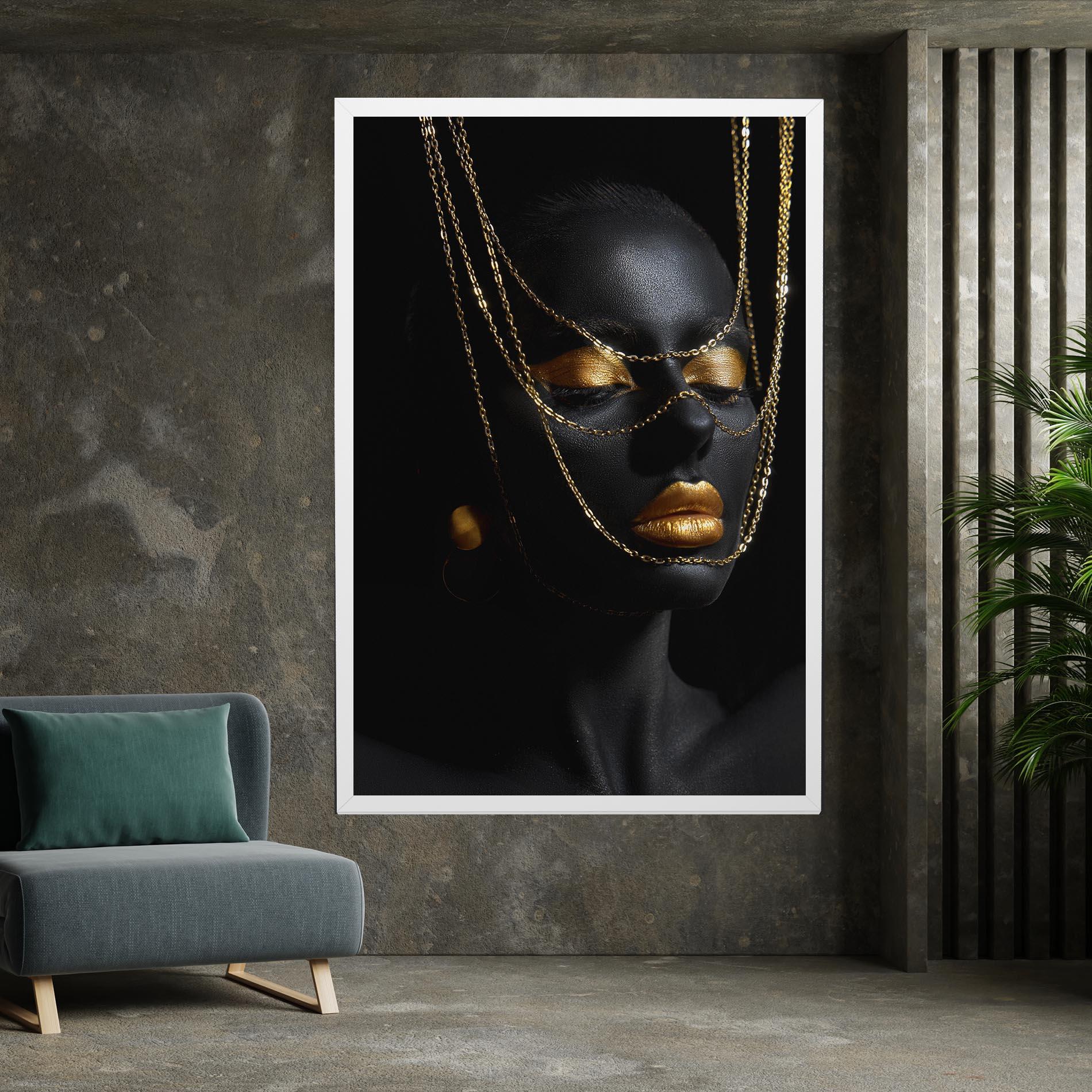 Tablou Canvas Gold Chain Girl mockup 7