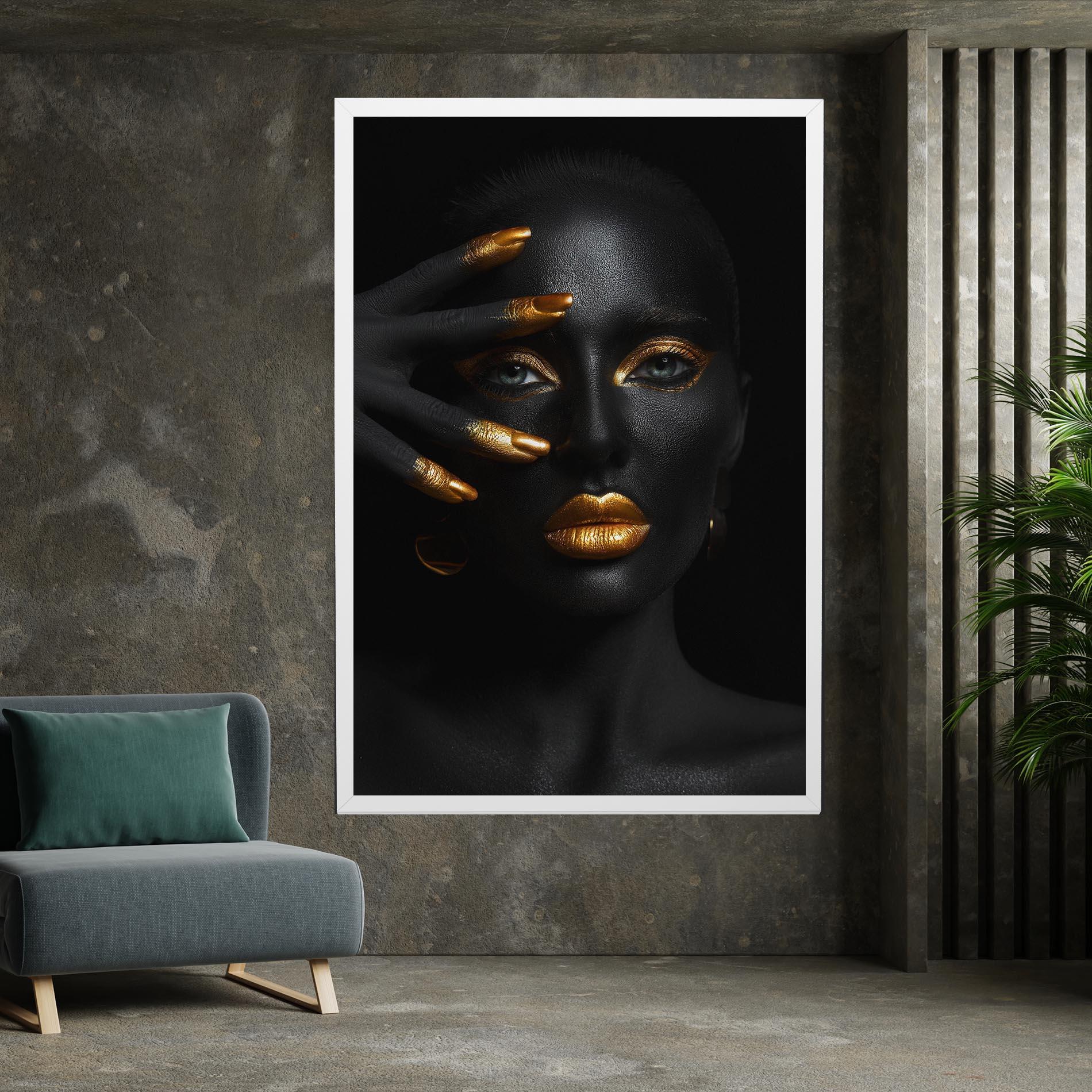 Tablou Canvas Gold Makeup Nails mockup 7