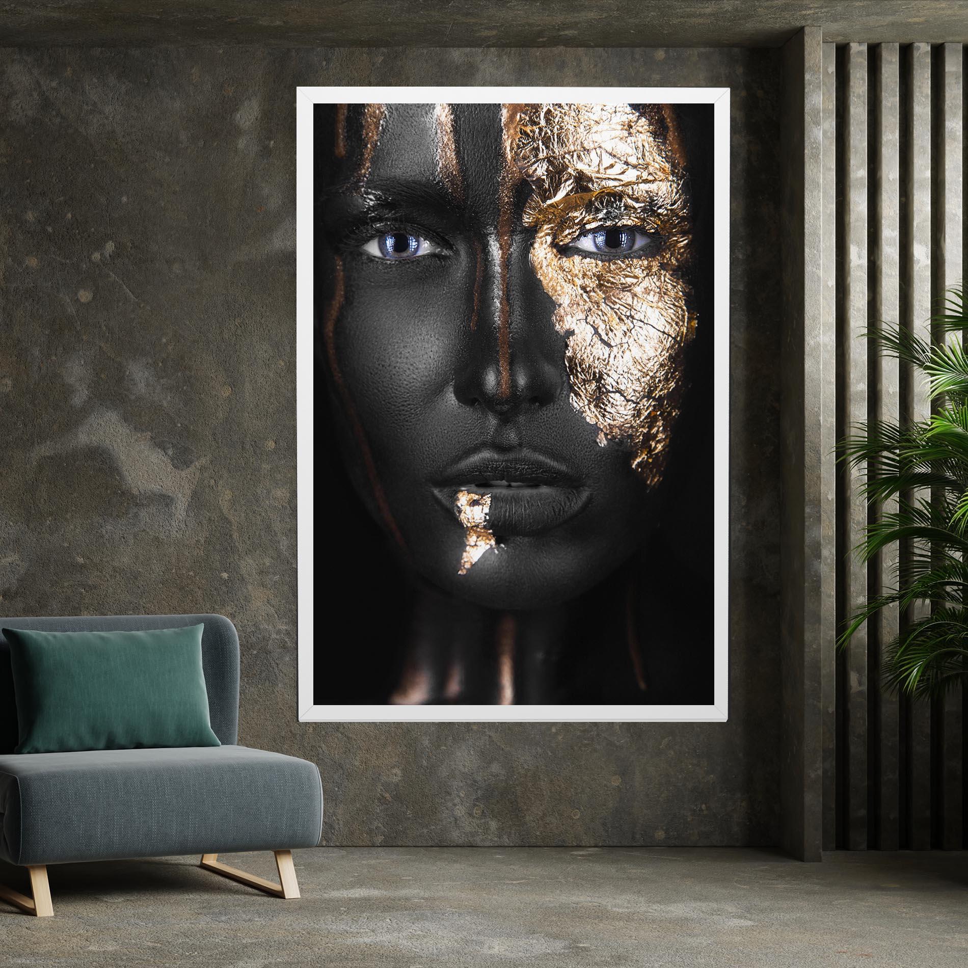 Tablou Canvas Golden Face mockup 7