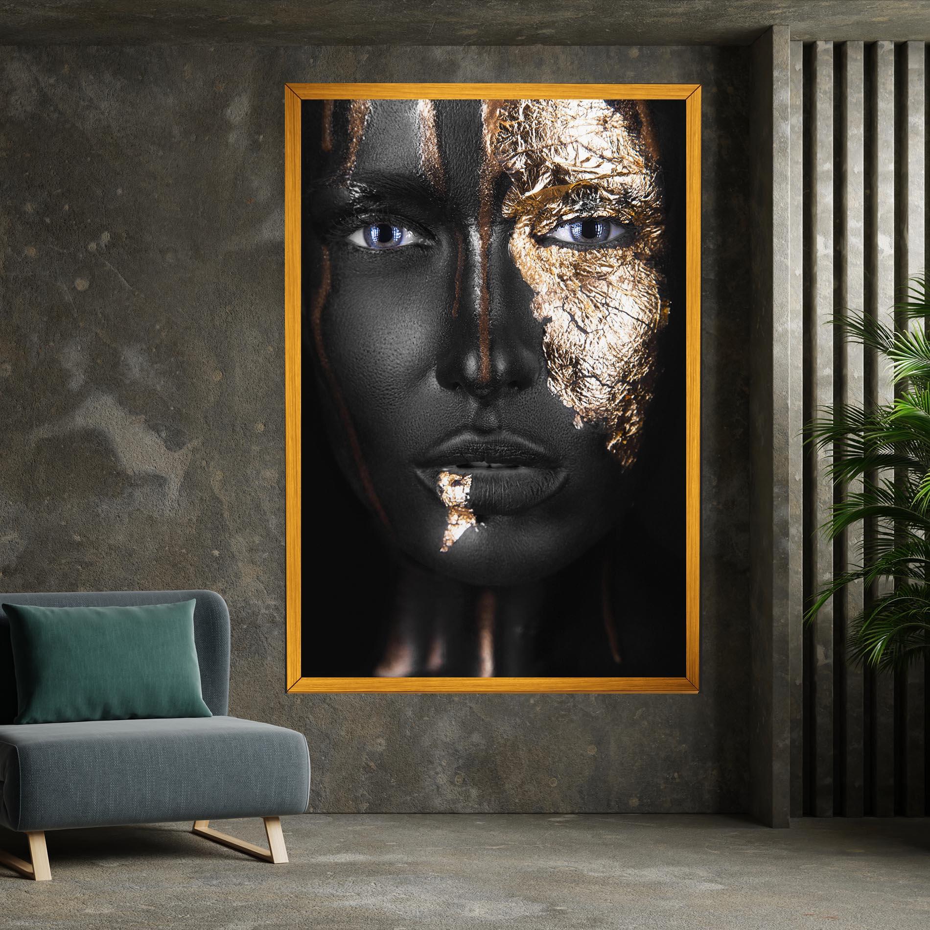 Tablou Canvas Golden Face mockup 7