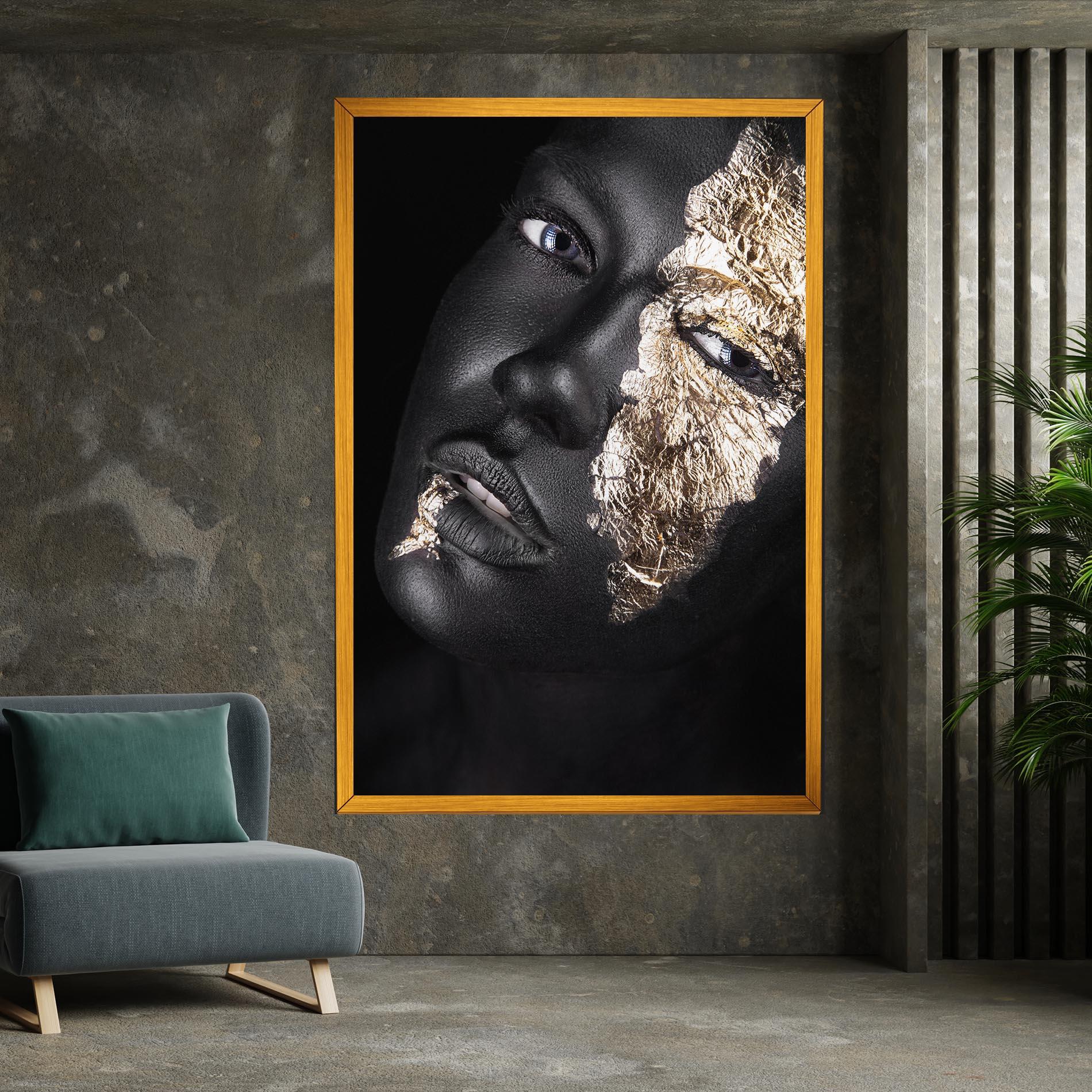 Tablou Canvas Grey Gold Makeup mockup 7
