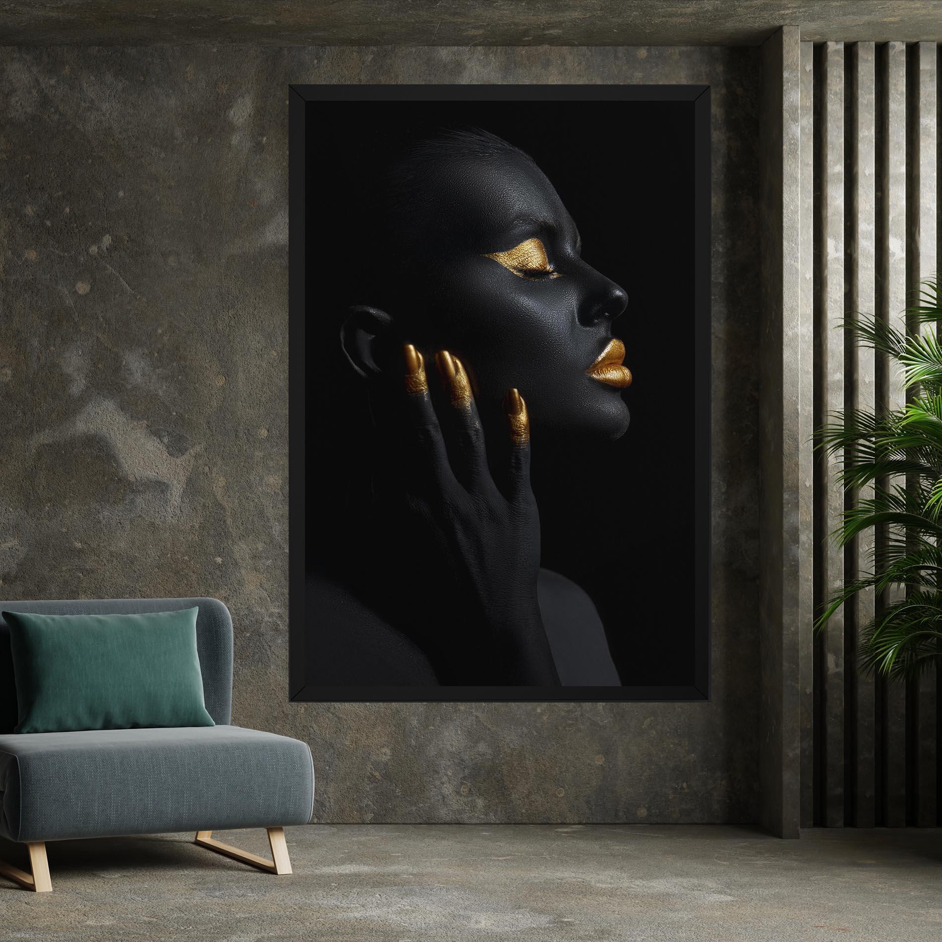 Tablou Canvas Gold Black Paint mockup 7