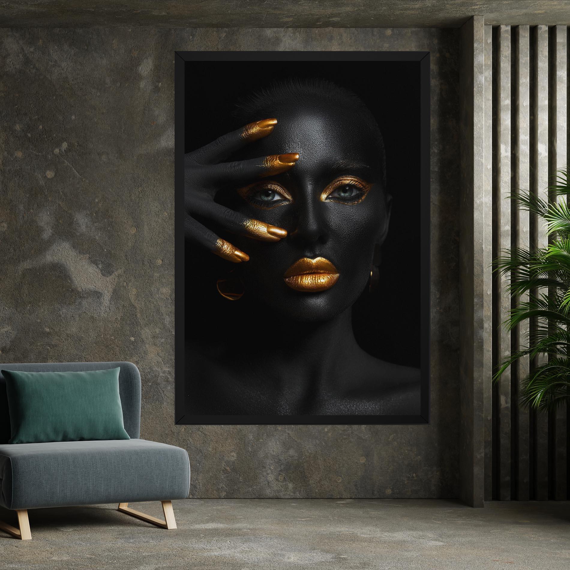 Tablou Canvas Gold Makeup Nails mockup 7