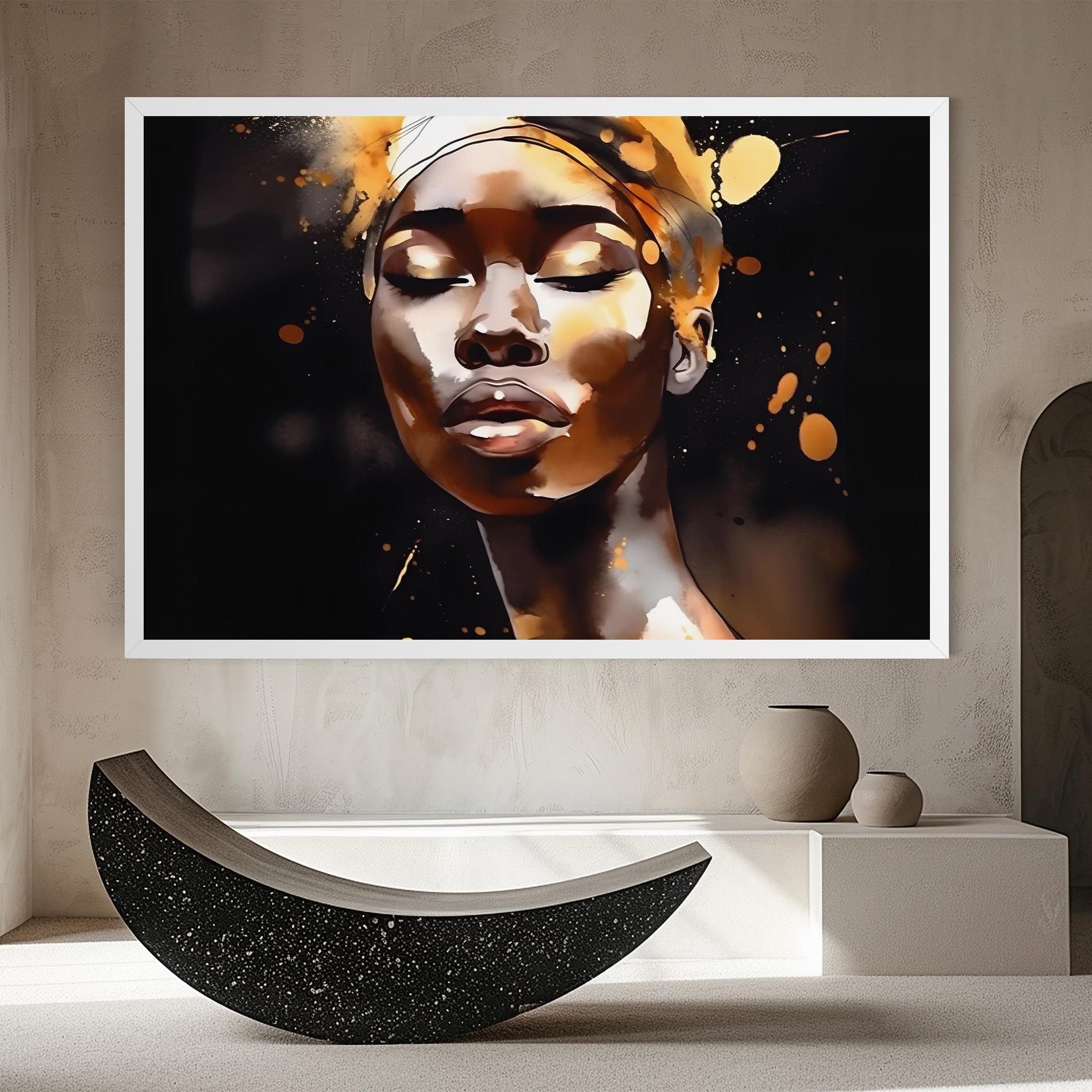 Abstract Gold Woman mockup 8