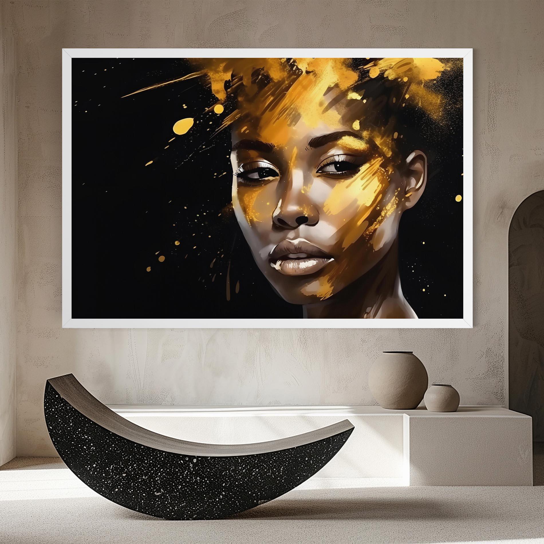 Tablou Canvas African Gold Woman mockup 8