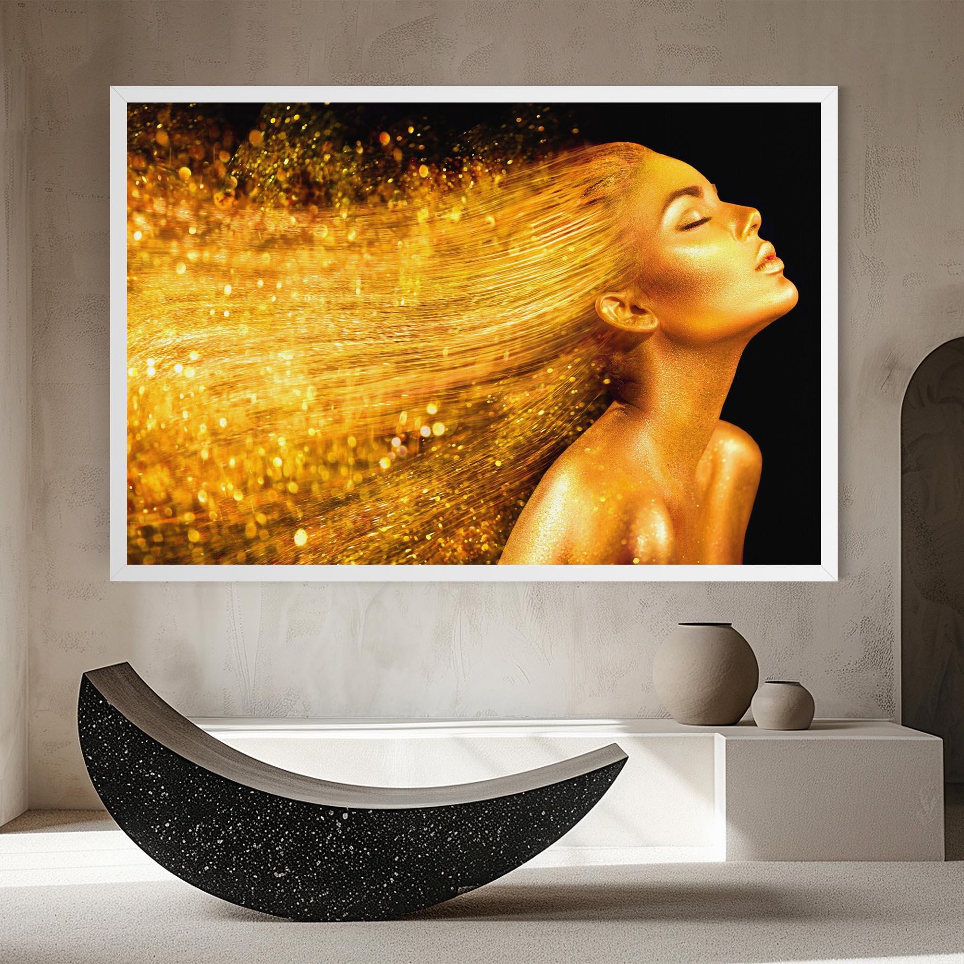 Tablou Canvas Golden Girl mockup 8