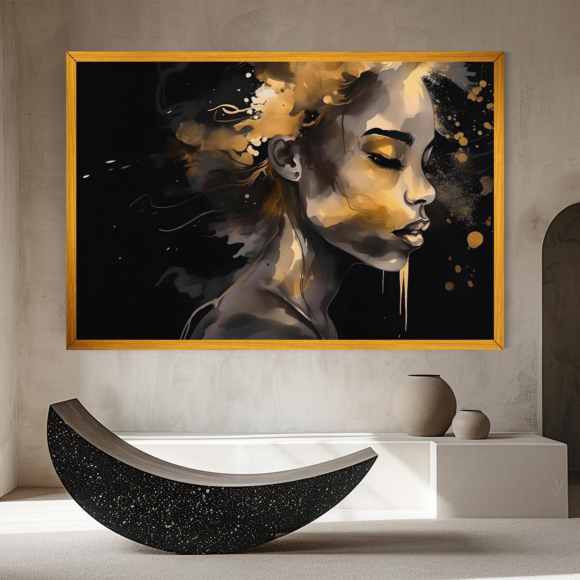 Tablou Canvas Gold Stylish Modern mockup 8