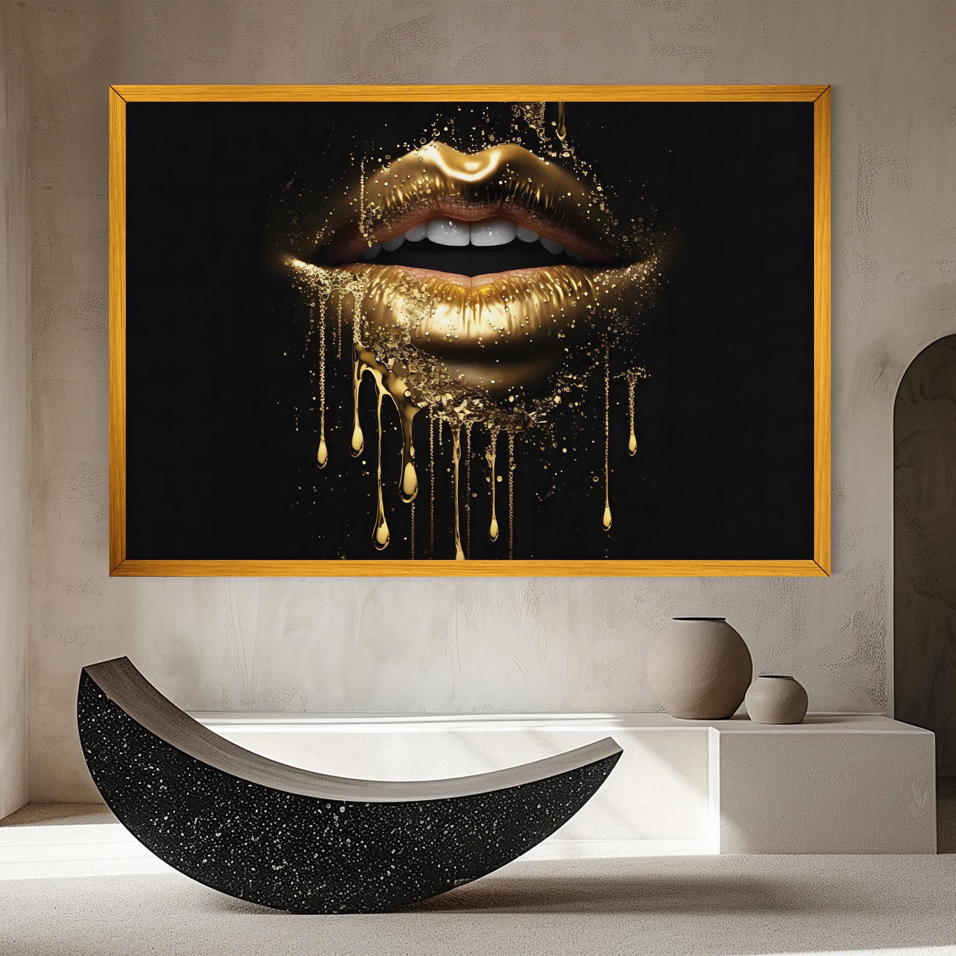Golden Luxury Lips mockup 8