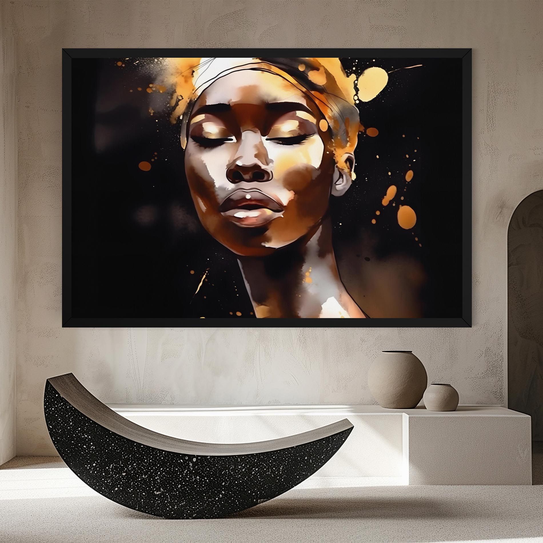 Abstract Gold Woman mockup 8