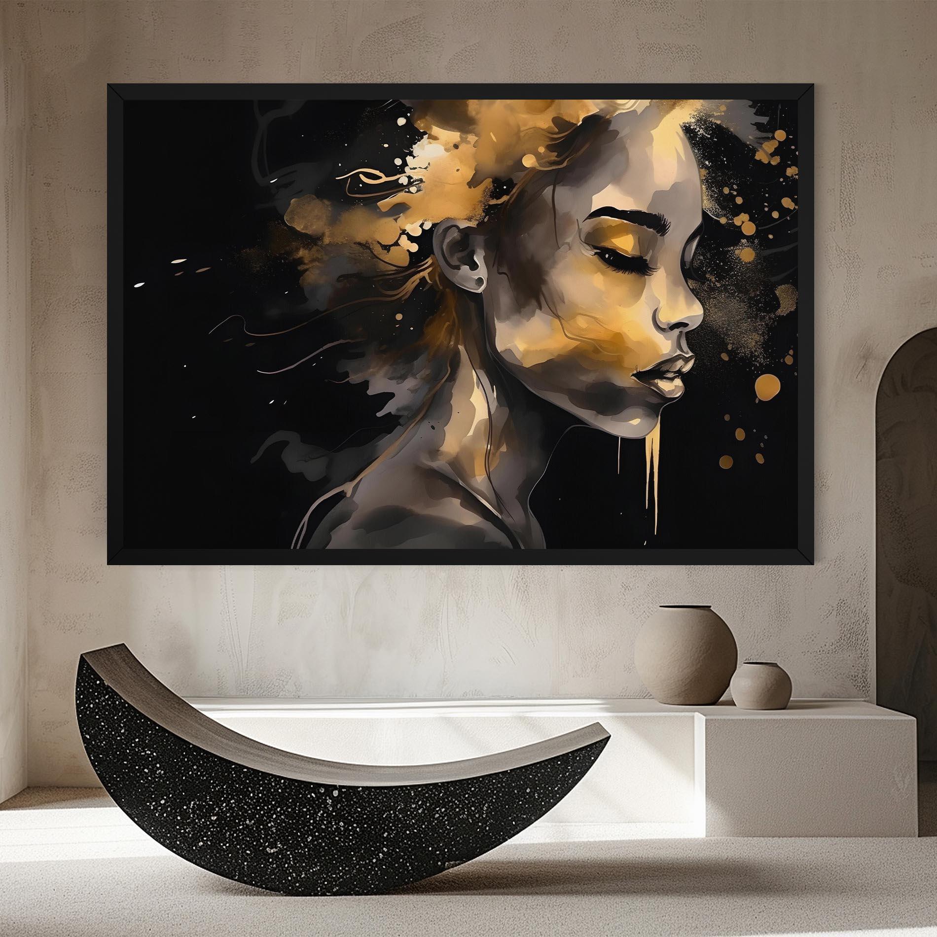 Tablou Canvas Gold Stylish Modern mockup 8