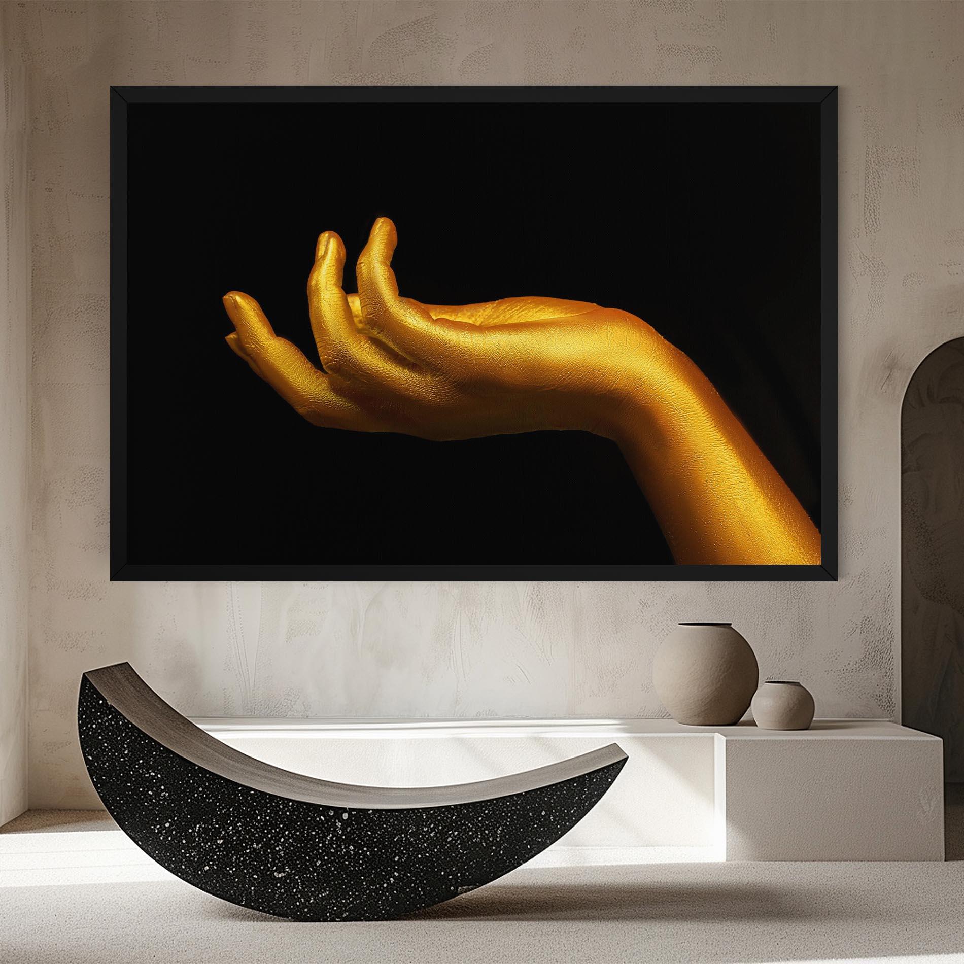 Tablou Canvas Strong Gold Hand mockup 8