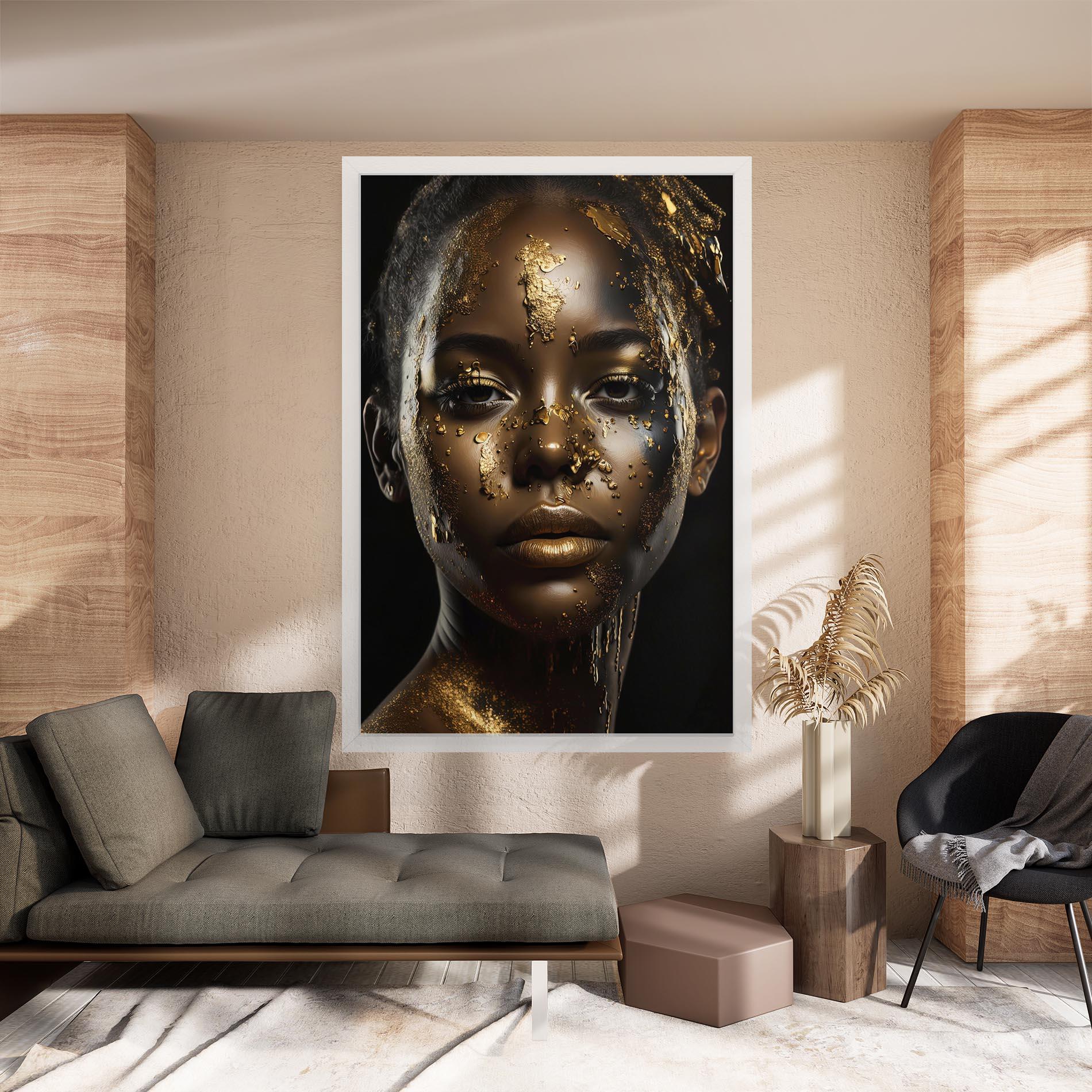 Tablou Canvas Attractive Gold Woman mockup 8