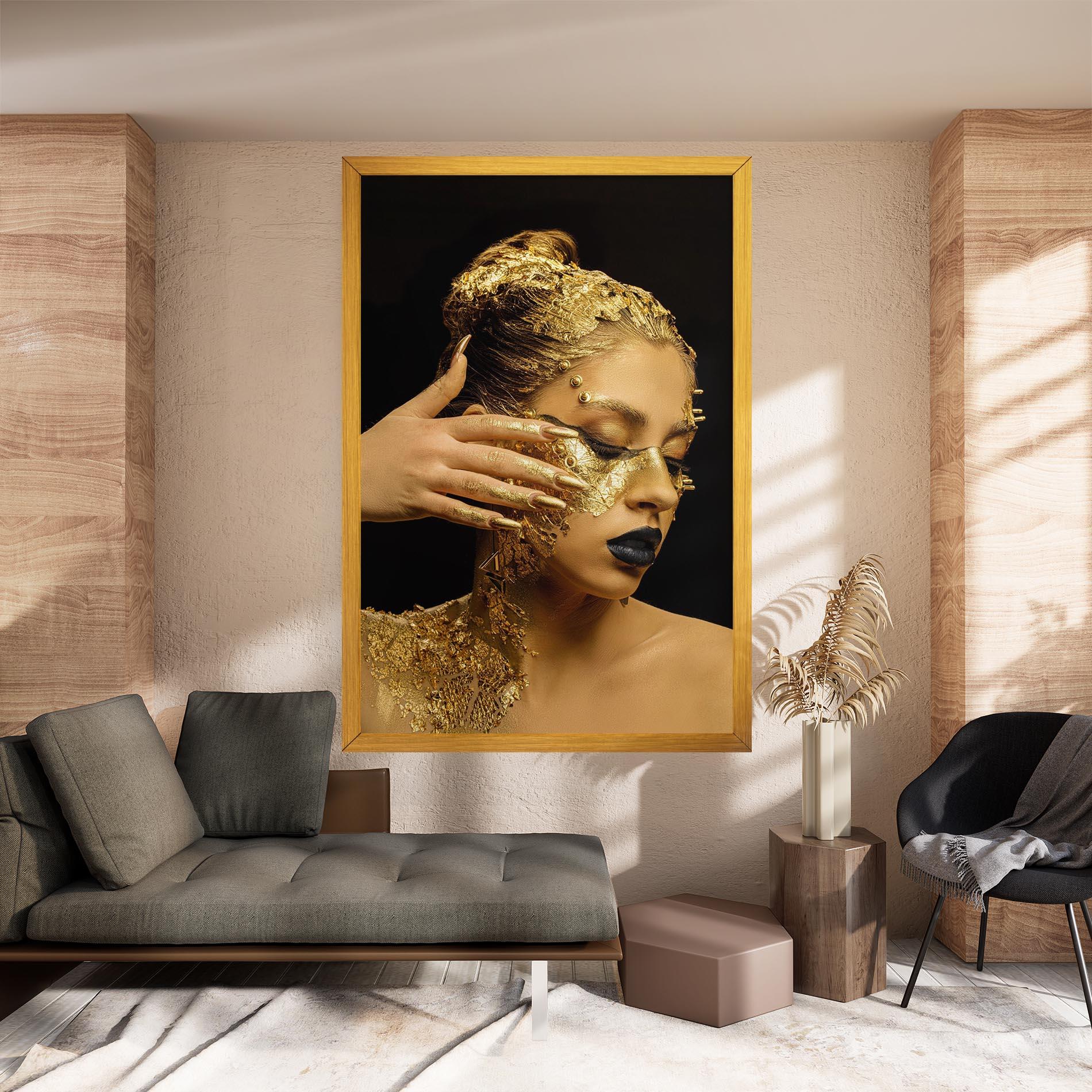 Tablou Canvas Festive Golden Makeup mockup 8