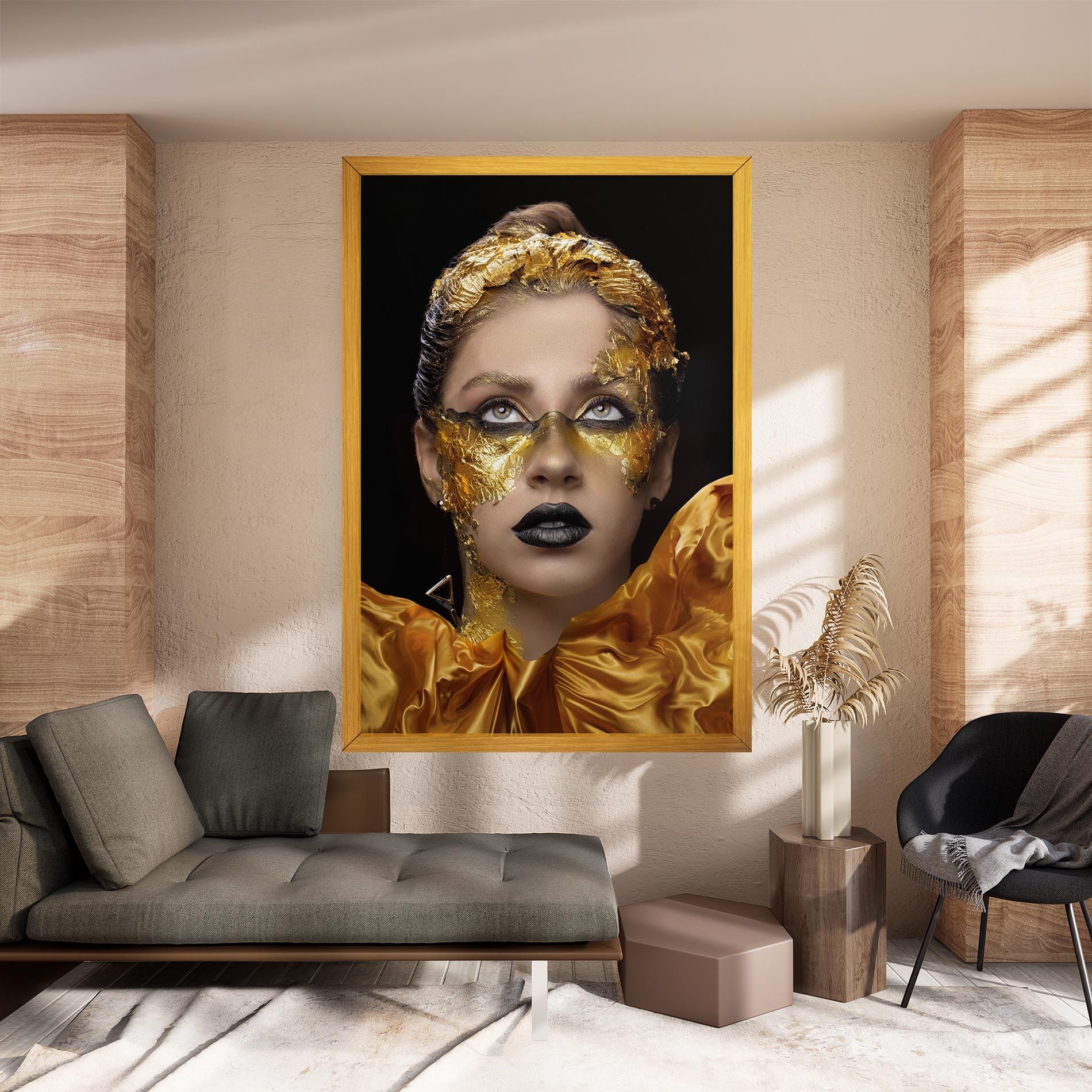 Glamorous Gold Outfit mockup 8
