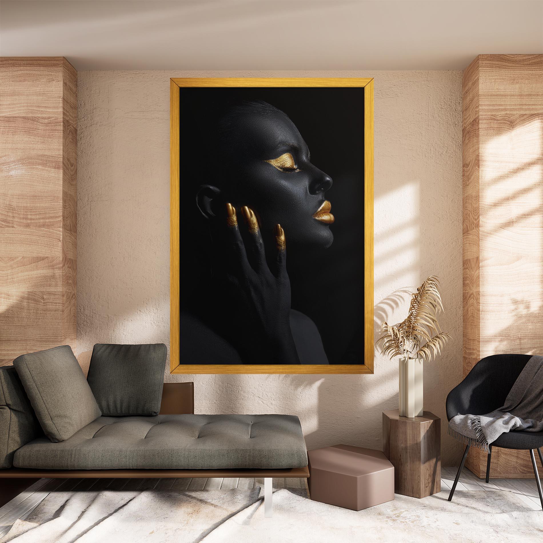 Tablou Canvas Gold Black Paint mockup 8