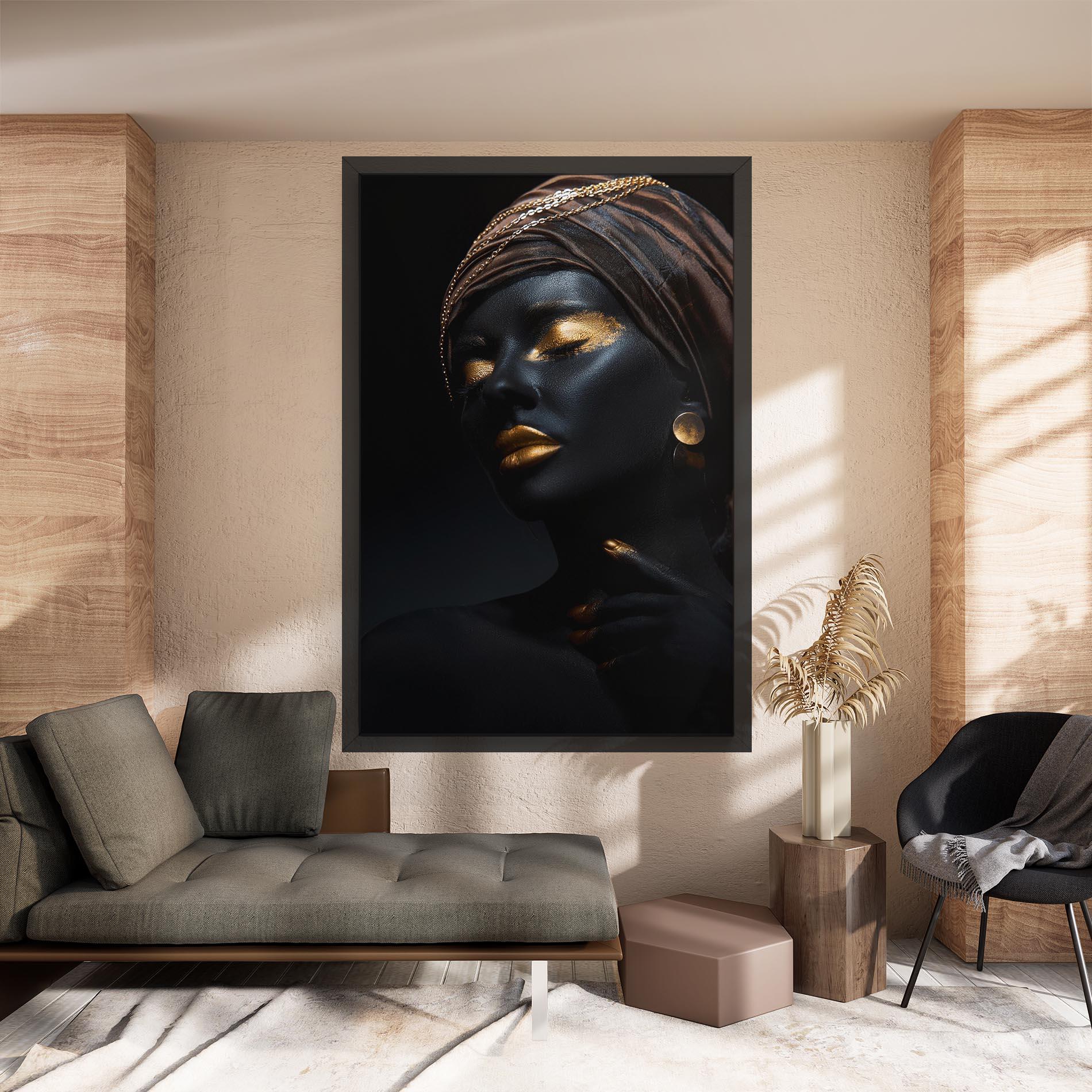 Tablou Canvas Black Gold Skin mockup 8
